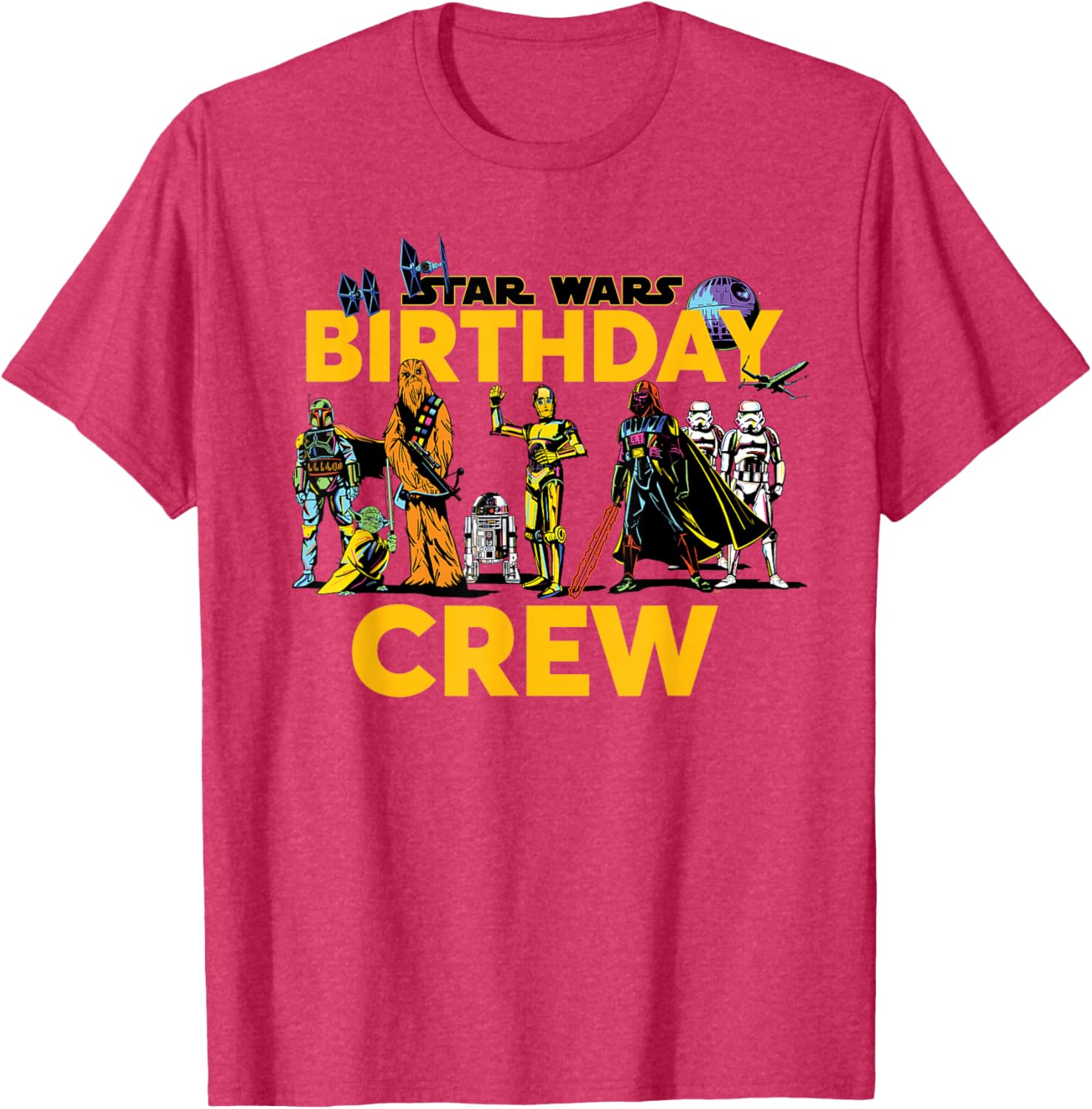 Star Wars Birthday Crew Matching T-Shirt for Classic Characters Fans - 11
