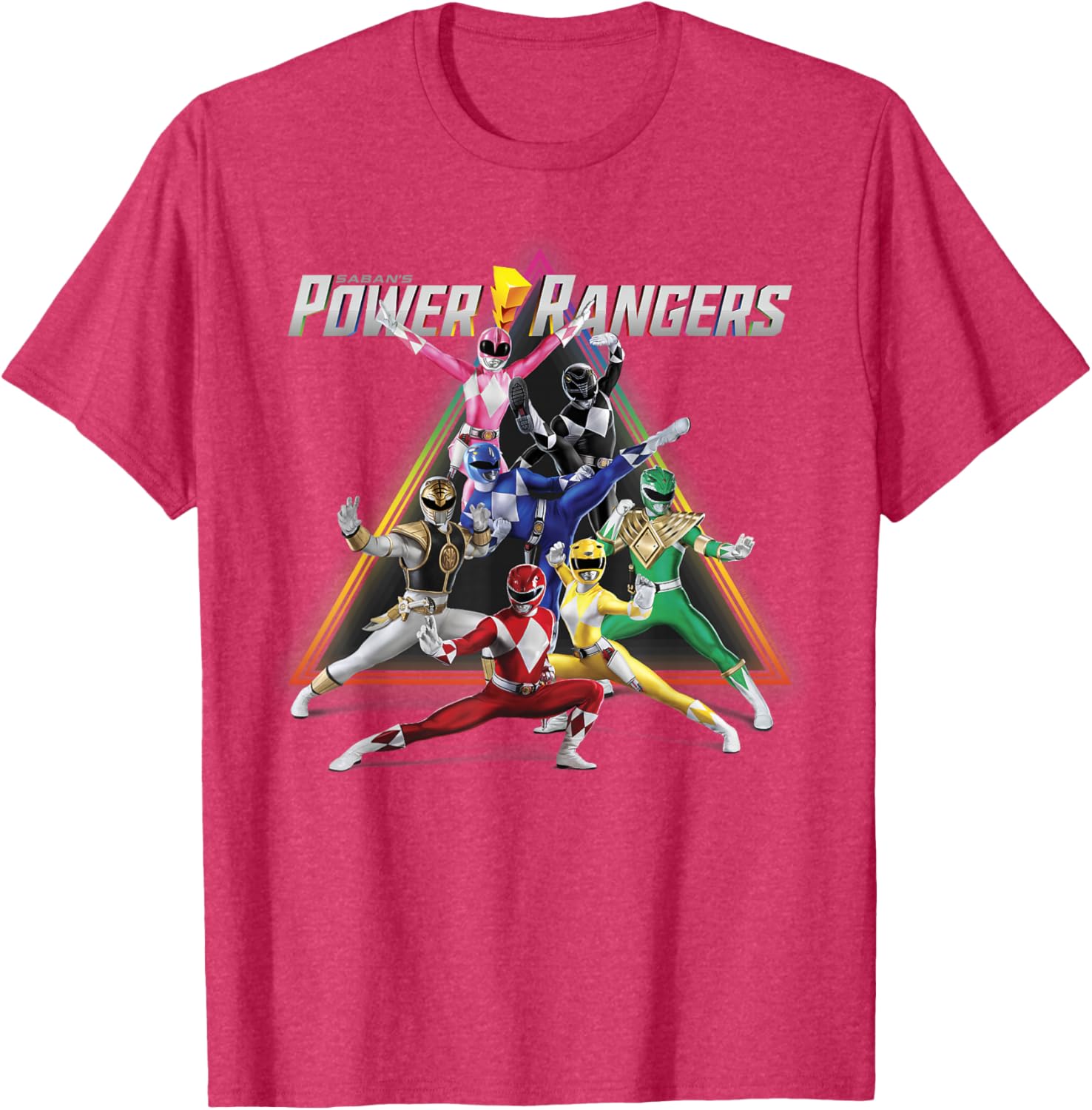 Power Rangers Rainbow Pyramid Retro T-Shirt for Fans and Collectors - 4