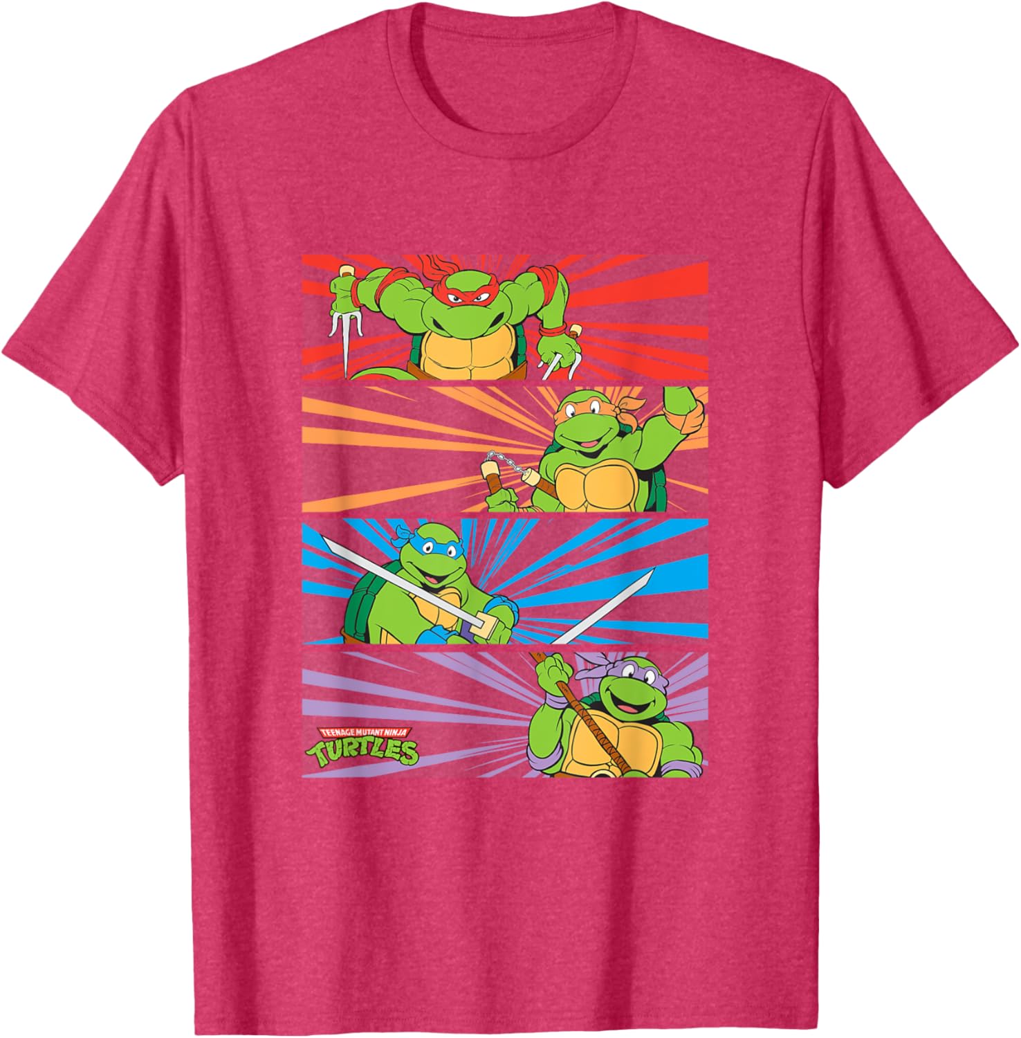 Retro TMNT T-Shirt Featuring Raphael, Michelangelo, Donatello, Leonardo - 2