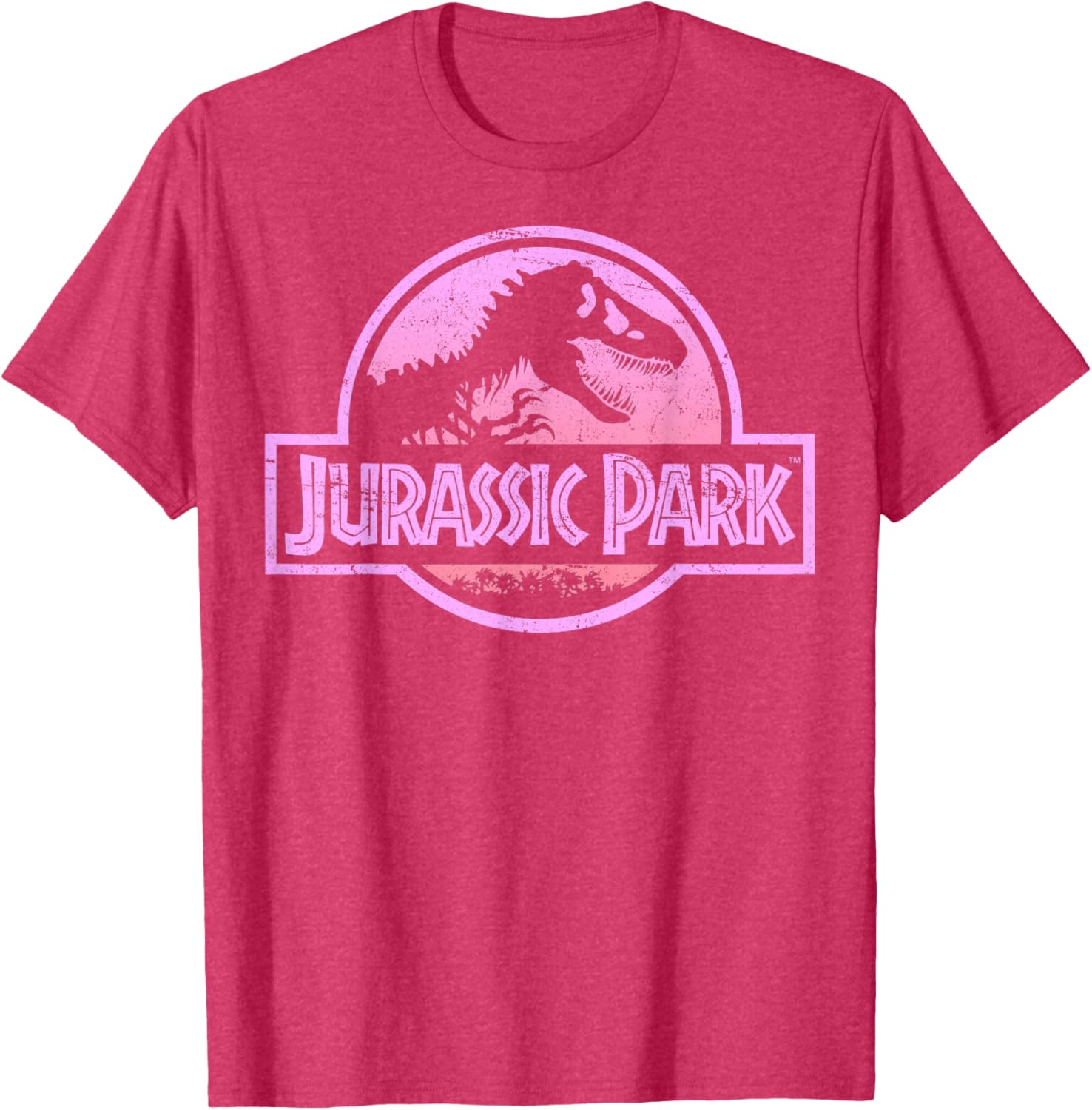Jurassic Park Neon Pink Logo Graphic T-Shirt for Retro Style Fans - 5