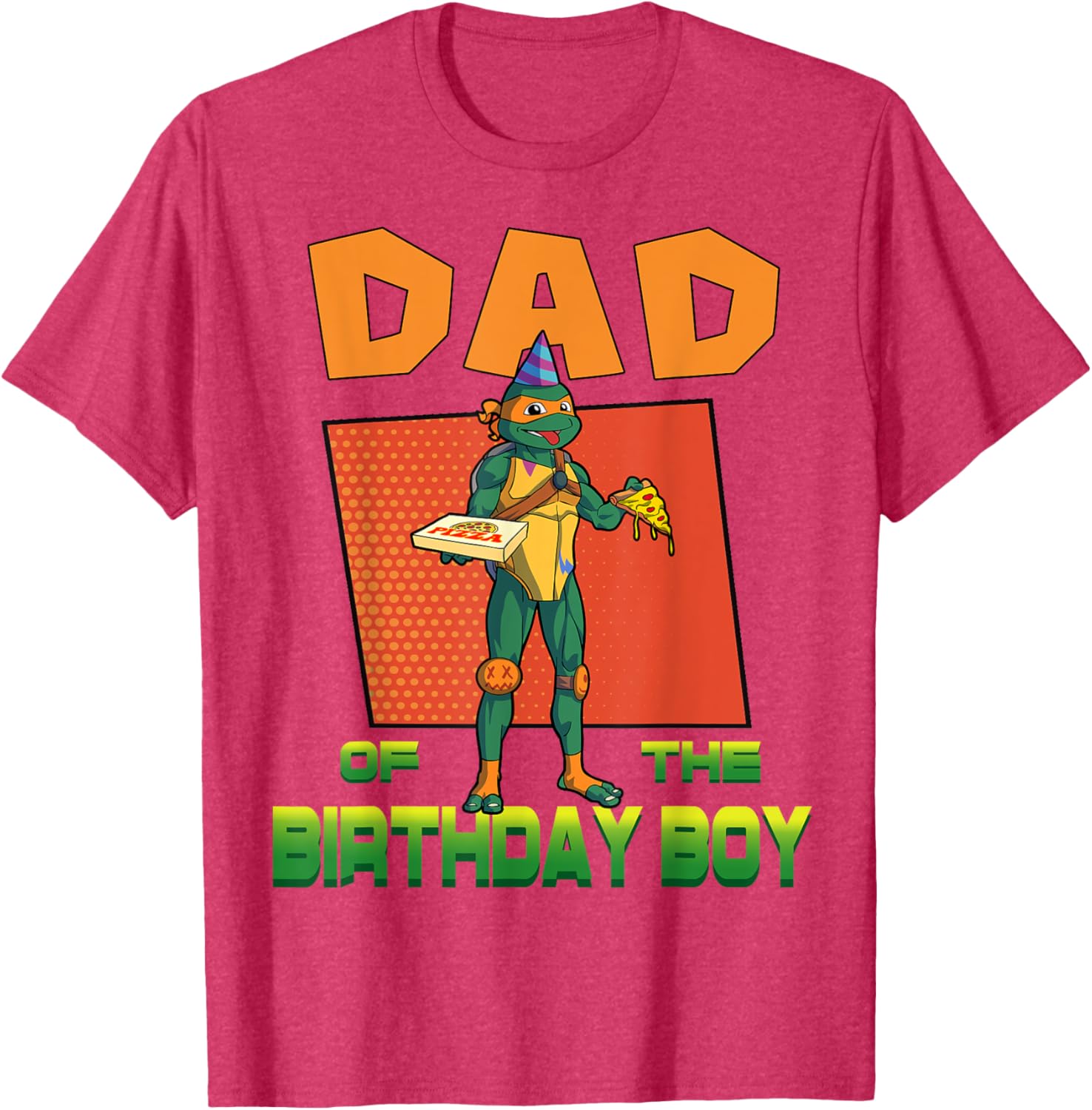 Mikey Daddy of the Birthday Boy Pizza T-Shirt for TMNT Fans - 11