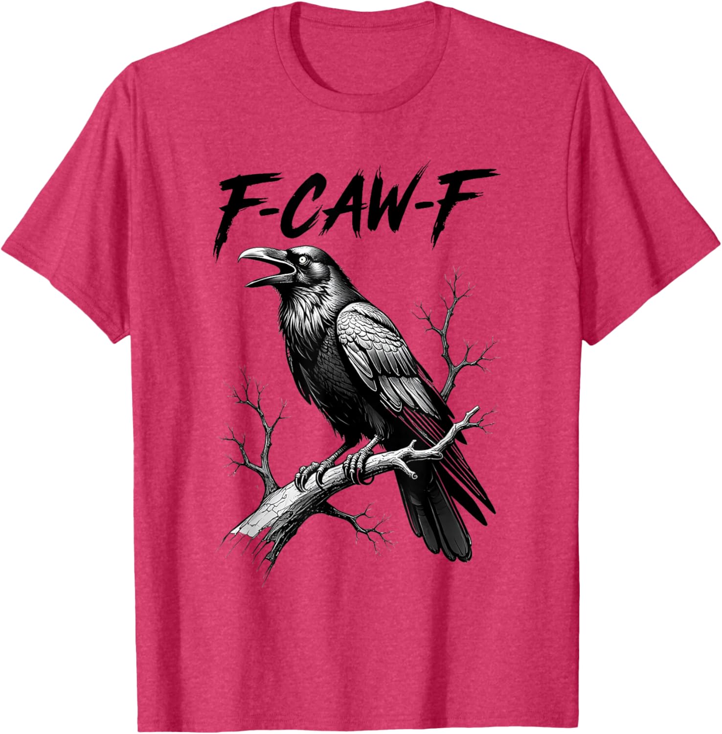 Funny Black Crow Lover T-Shirt - Dark Humor Black Bird Design - 1