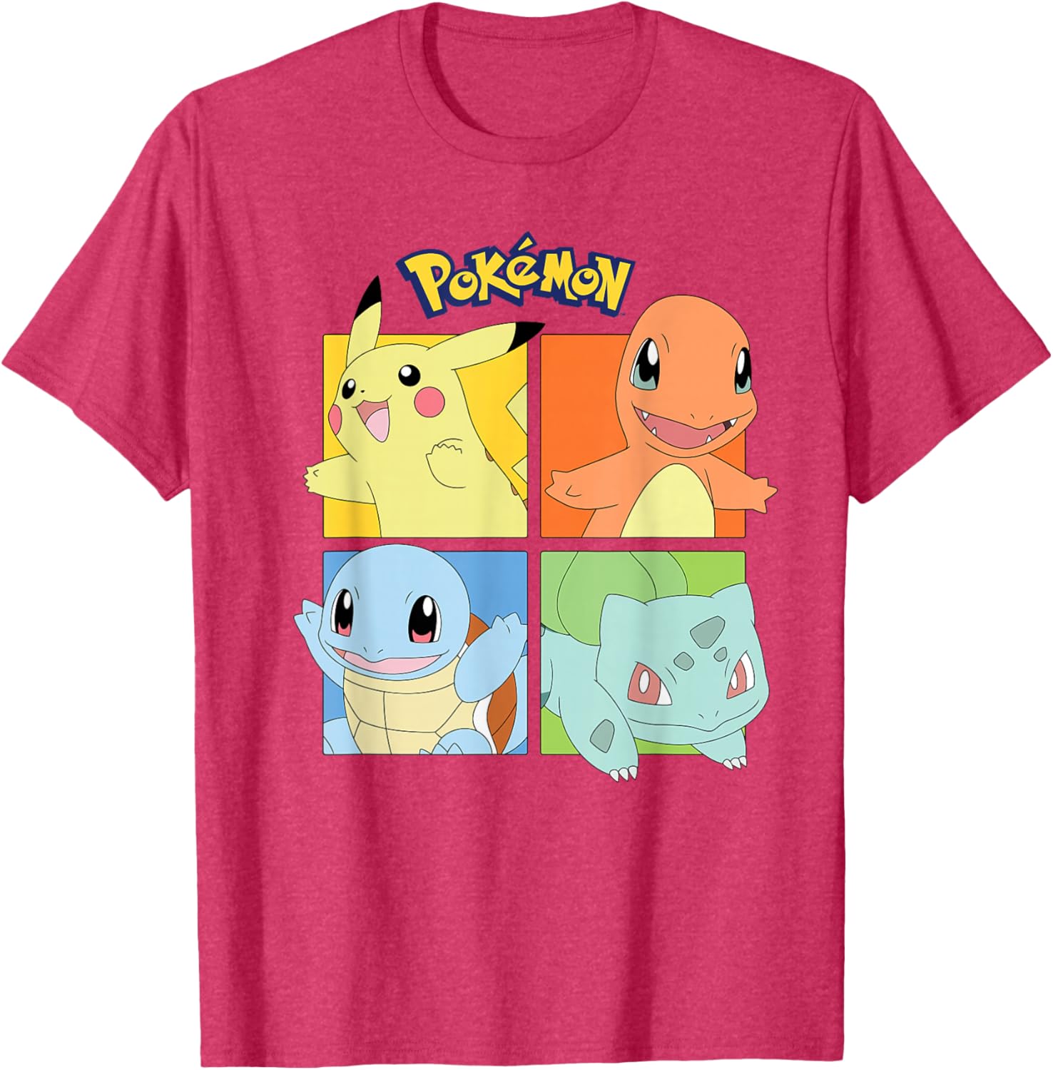 Kanto Region Pokémon T-Shirt Featuring Pikachu Charmander Squirtle Bulbasaur - 13