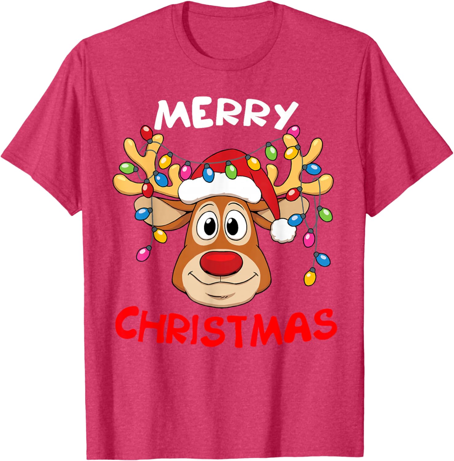Merry Christmas Reindeer Family T-Shirt for Men and Women Fun Holiday Style - 27