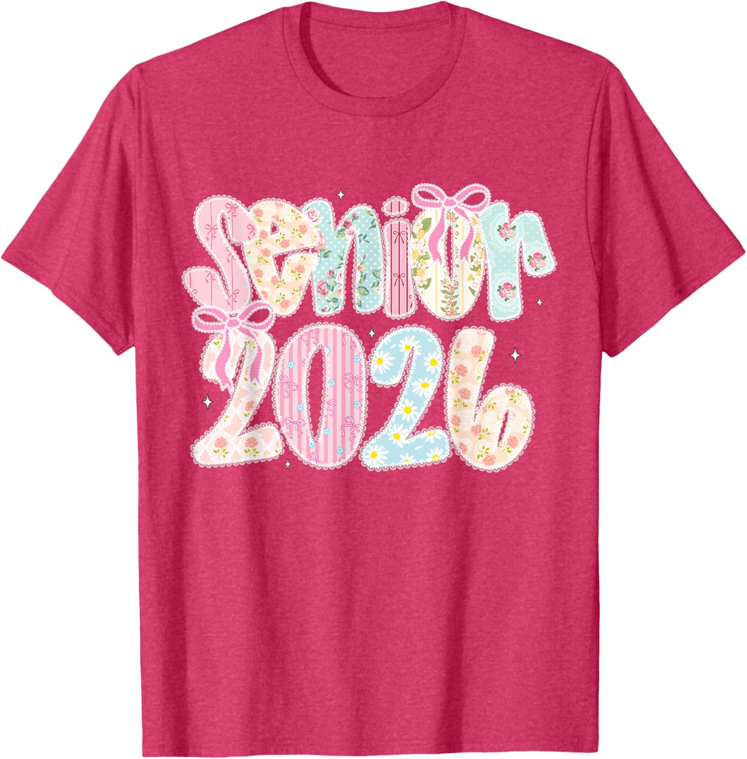Coquette Lace Floral Pastel Graduation T-Shirt for Senior 2026 - 9
