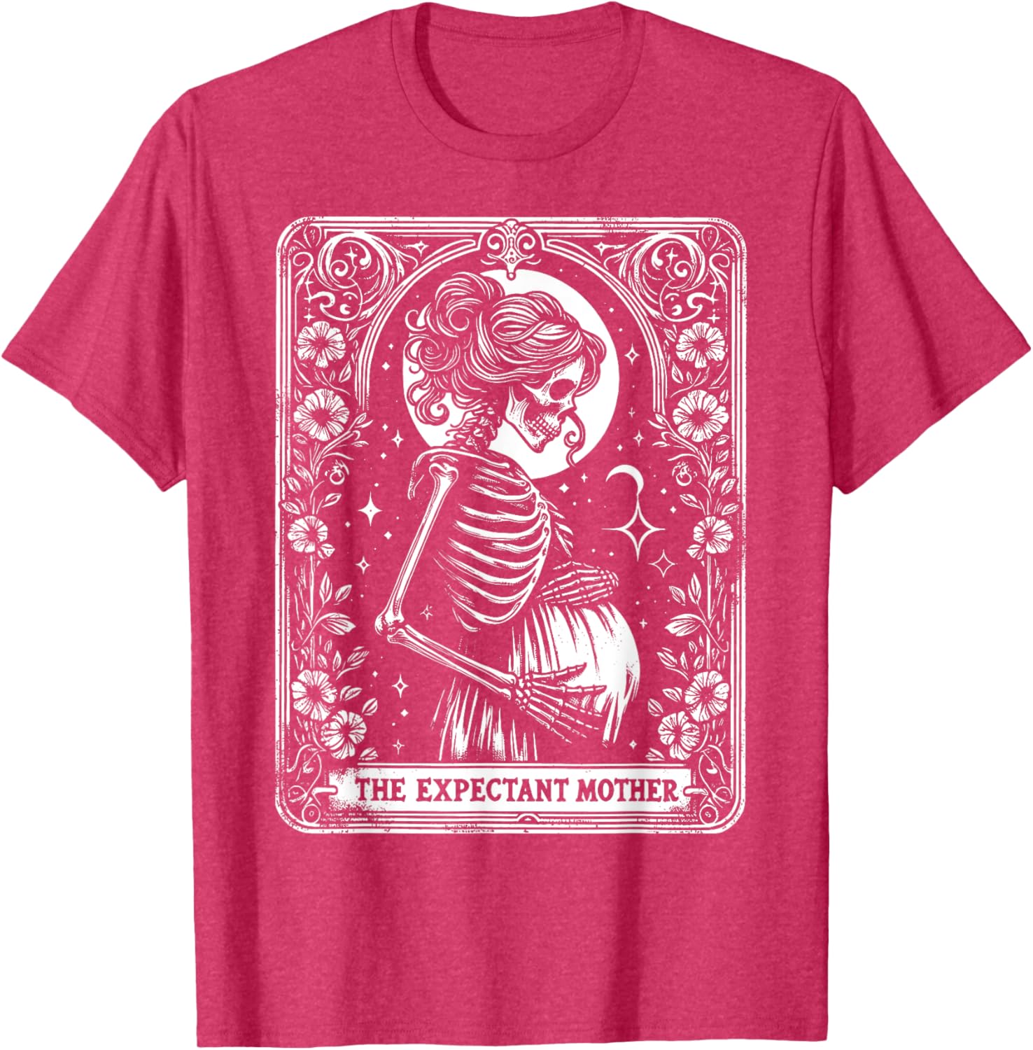 Skeleton Expectant Mother Tarot Card Pregnancy Announcement T-Shirt - 12