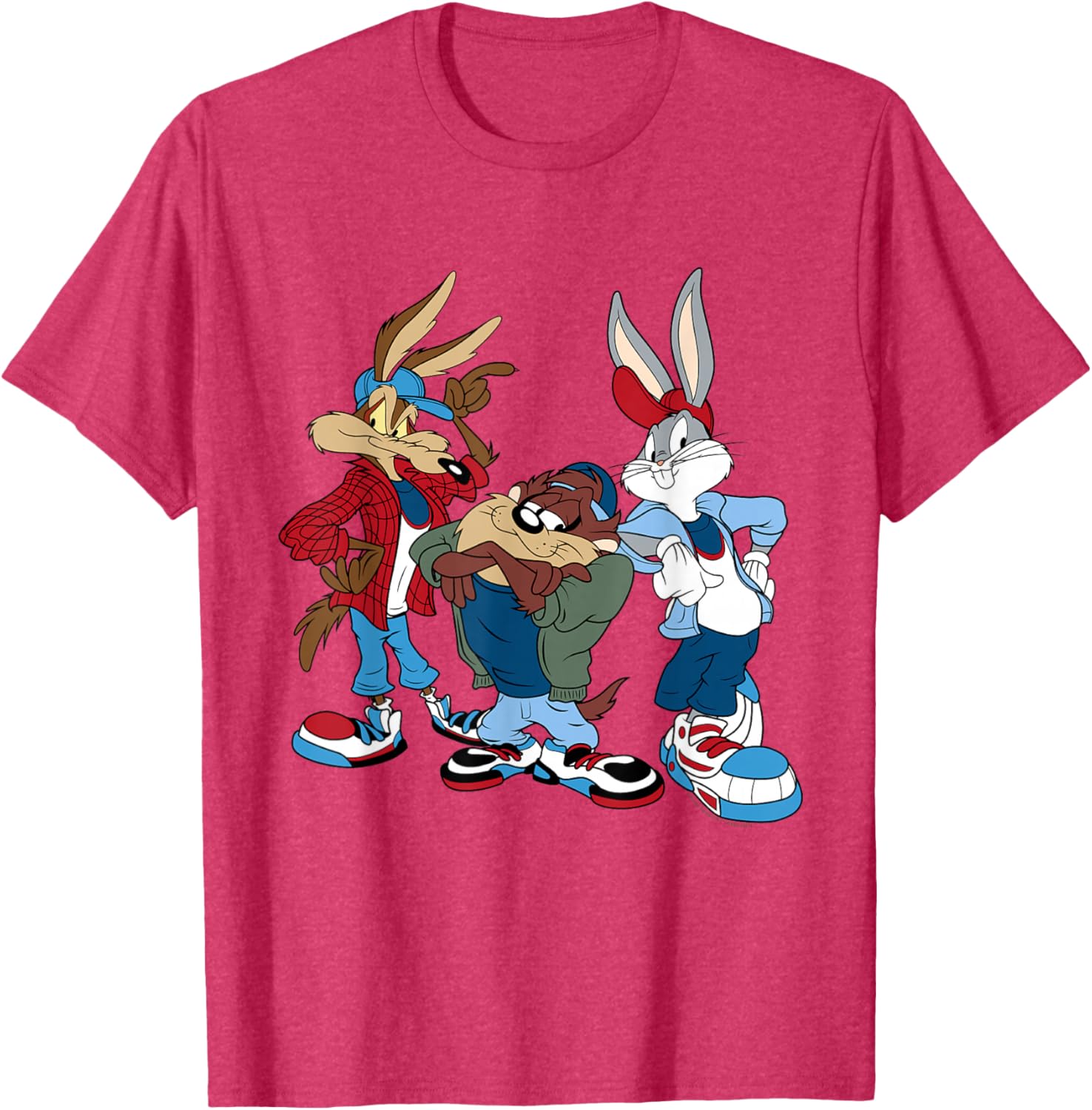 Looney Tunes T-Shirt featuring Wiley, Bugs, and Taz - Fun Cartoon Apparel - 13