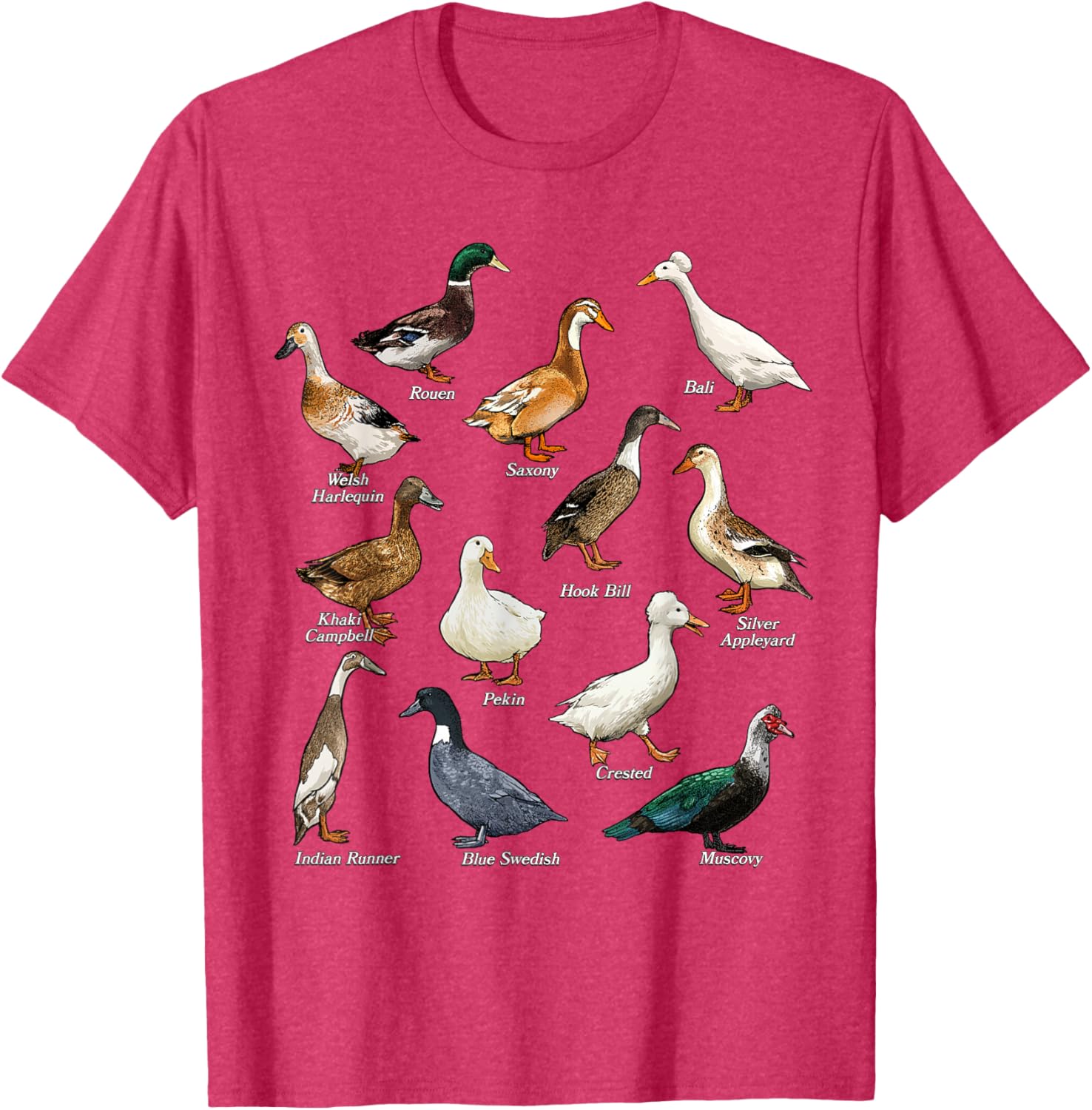 Types of Duck Waterfowl T-Shirt for Duck Lovers and Nature Enthusiasts - 20