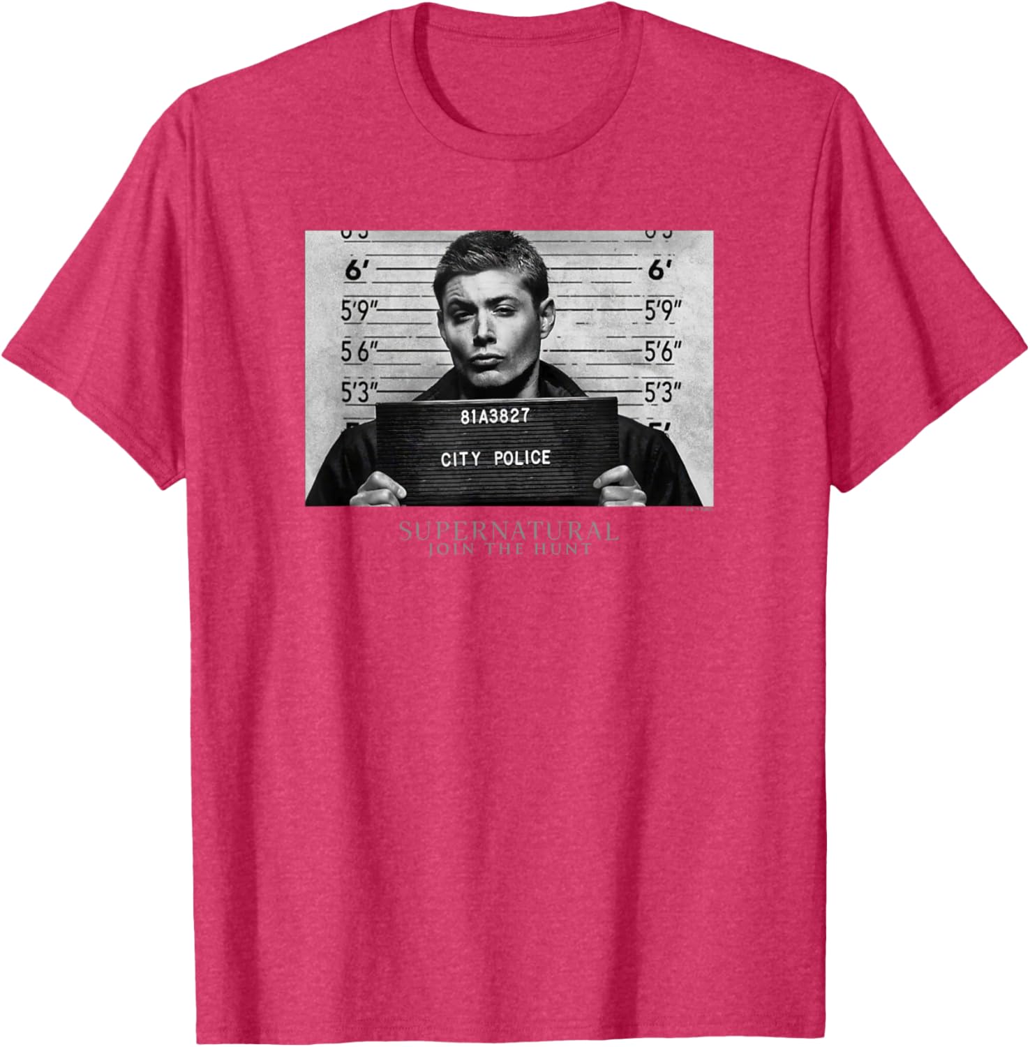 Supernatural Dean Winchester Mugshot Portrait T-Shirt for Fans - 6