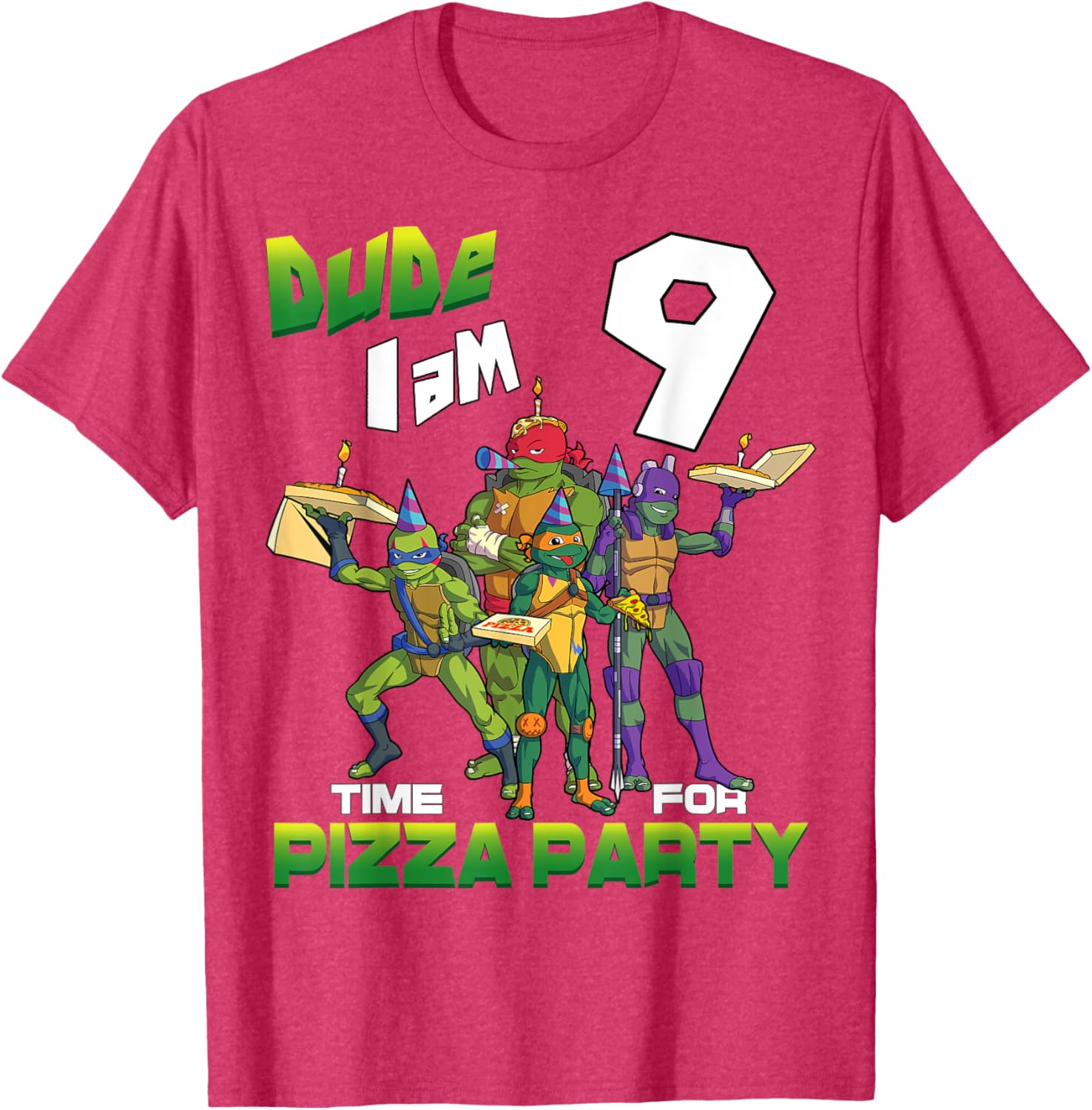 Mademark Teenage Mutant Ninja Turtles Pizza Party T-Shirt for 9-Year-Olds - 15