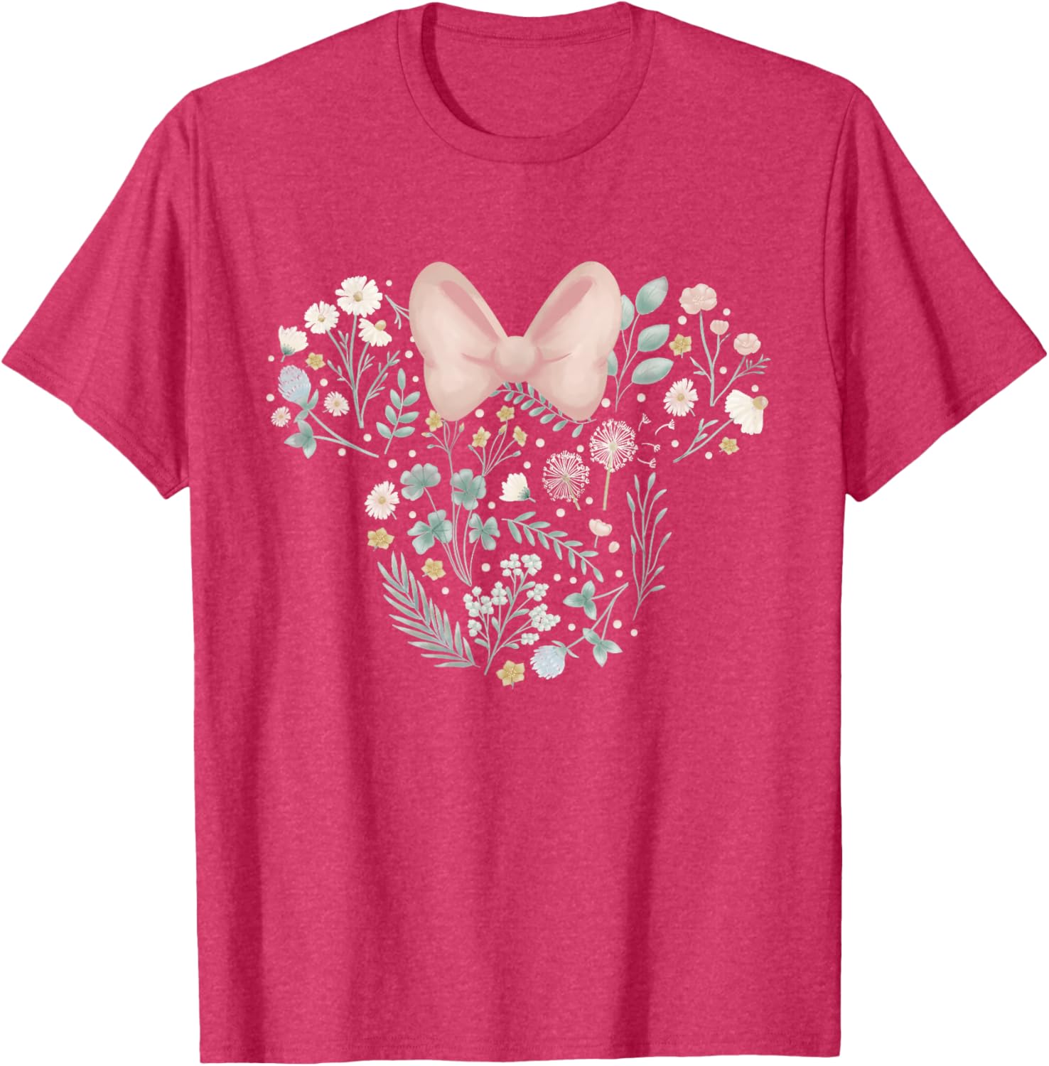 Disney Minnie Mouse Spring Flowers T-Shirt for Stylish Kids and Adults - 1