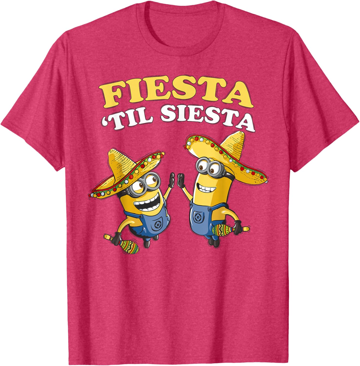 Despicable Me Minions Fiesta Til Siesta Fun Graphic T-Shirt for Fans - 5