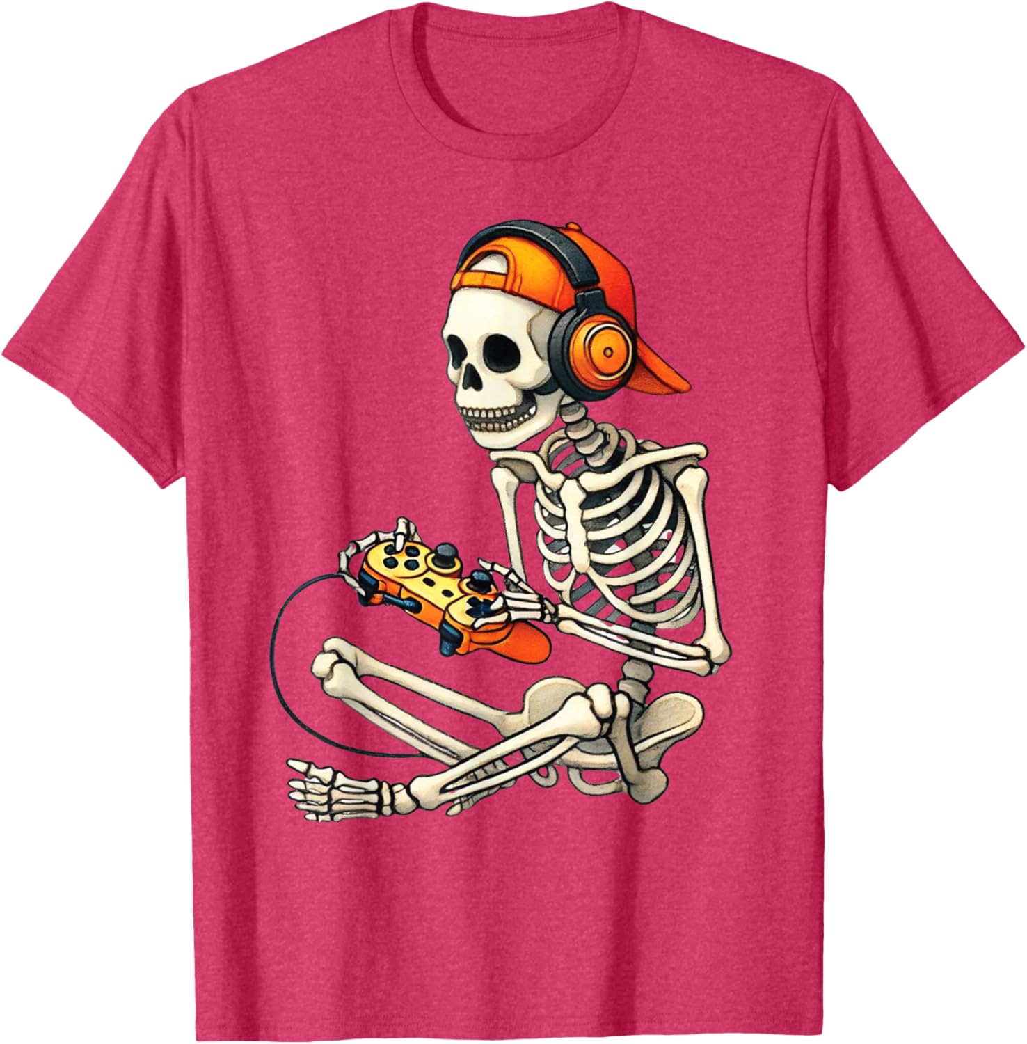 Cool Halloween Skeleton Gamer Tee for Boys and Men - Fun Graphic T-Shirt - 14