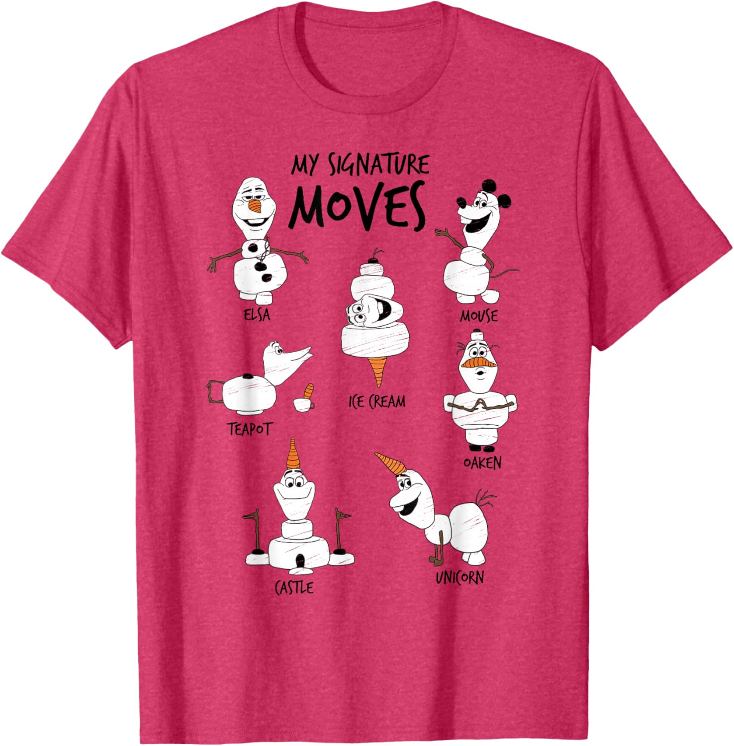 Disney Frozen 2 Olaf Signature Moves T-Shirt for Kids and Adults - 3