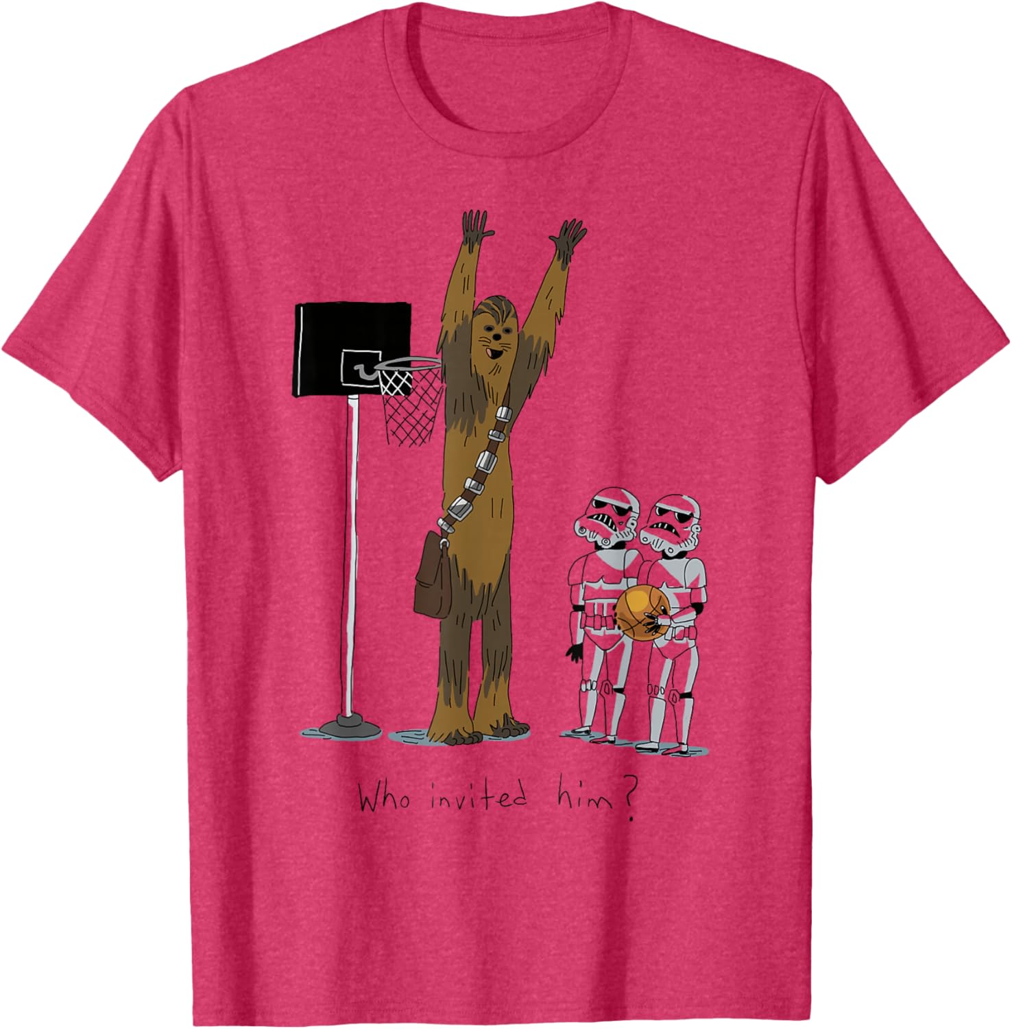 Chewbacca Basketball T-Shirt Fun Star Wars Apparel for Fans - 3