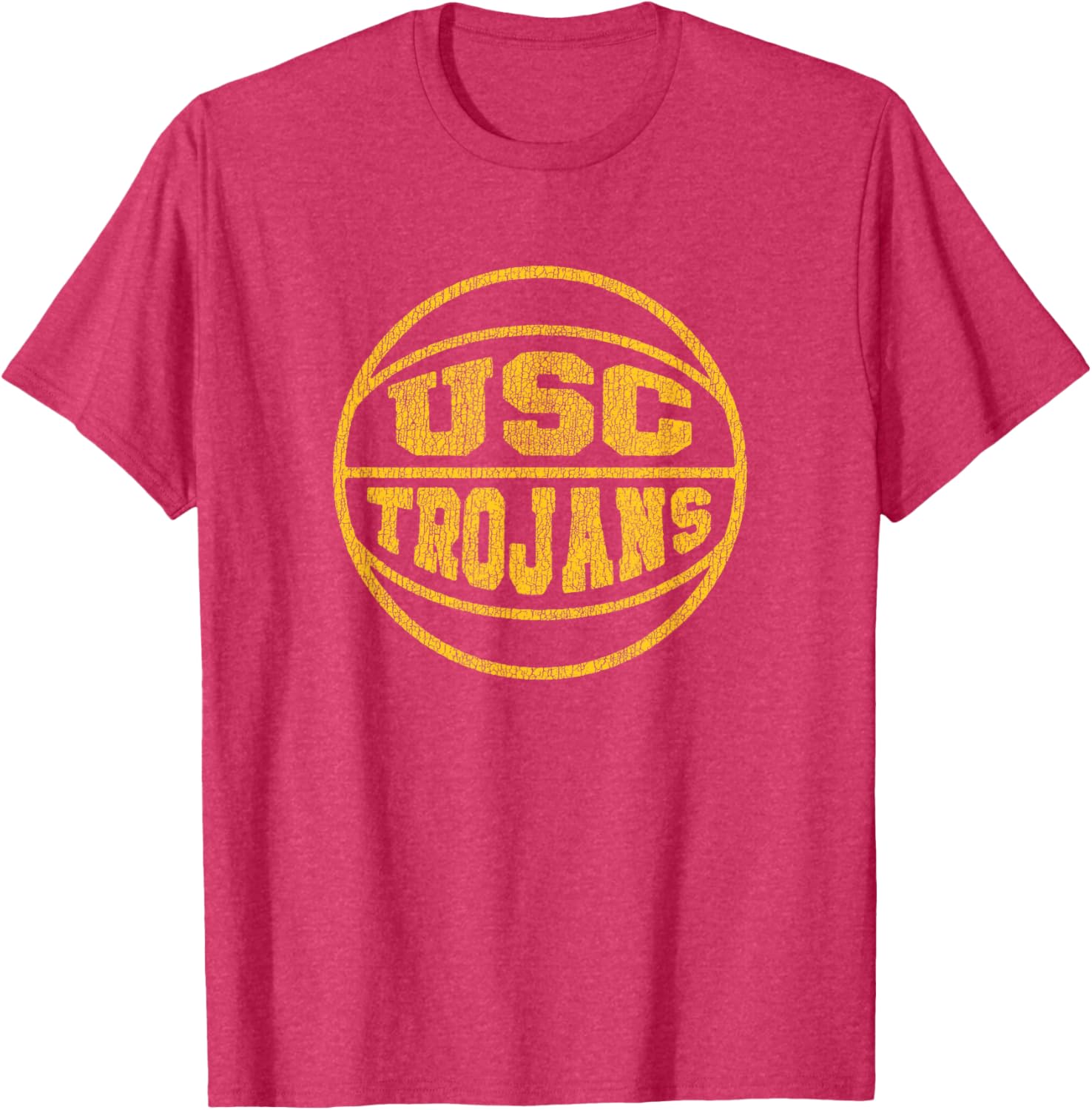 USC Trojans Vintage 70s Style Distressed Basketball T-Shirt for Fans - 3