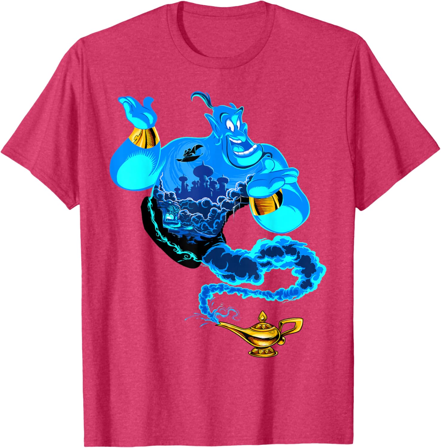 Disney Aladdin Genie Portrait T-Shirt Fun Agrabah Style for Fans - 7