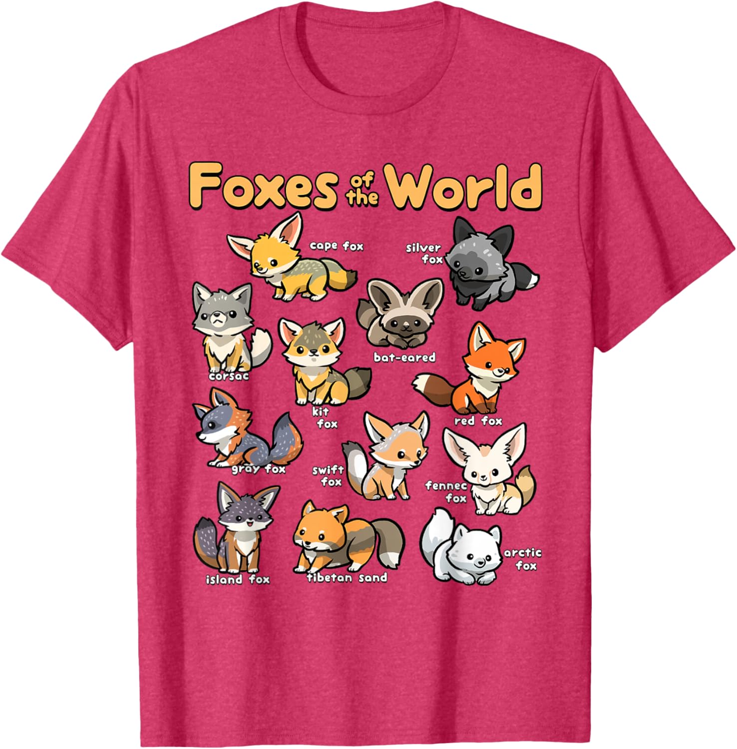 Kawaii Fox Lover T-Shirt for Animal Lovers - Fun Educational Design - 25