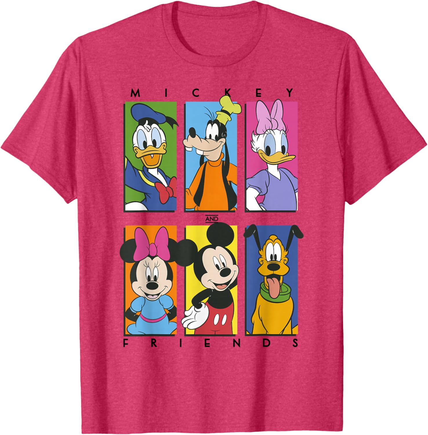 Disney Mickey and Friends T-Shirt Fun Group Shot of Classic Characters - 8