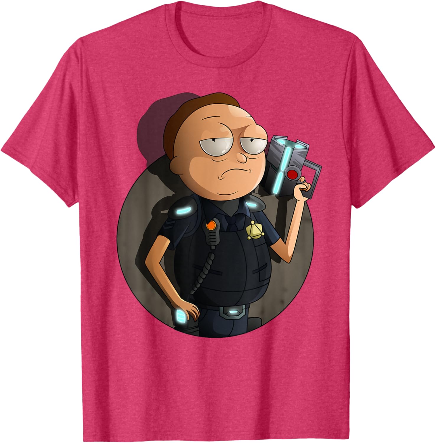 Mademark x Rick and Morty Cop Morty T-Shirt Stylish Graphic Tee - 18