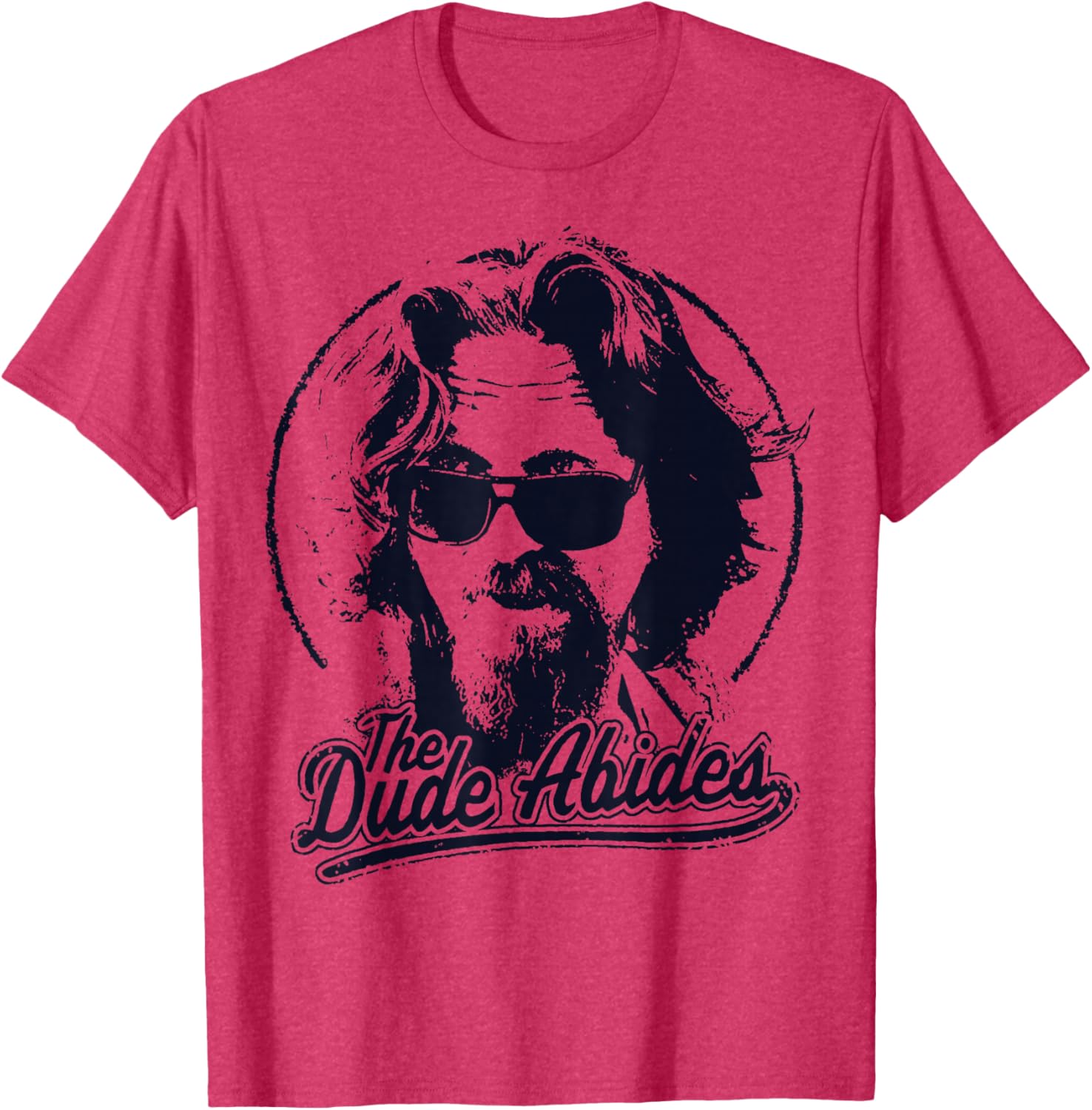 The Big Lebowski Dude Abides Classic Circle Logo T-Shirt for Fans - 7