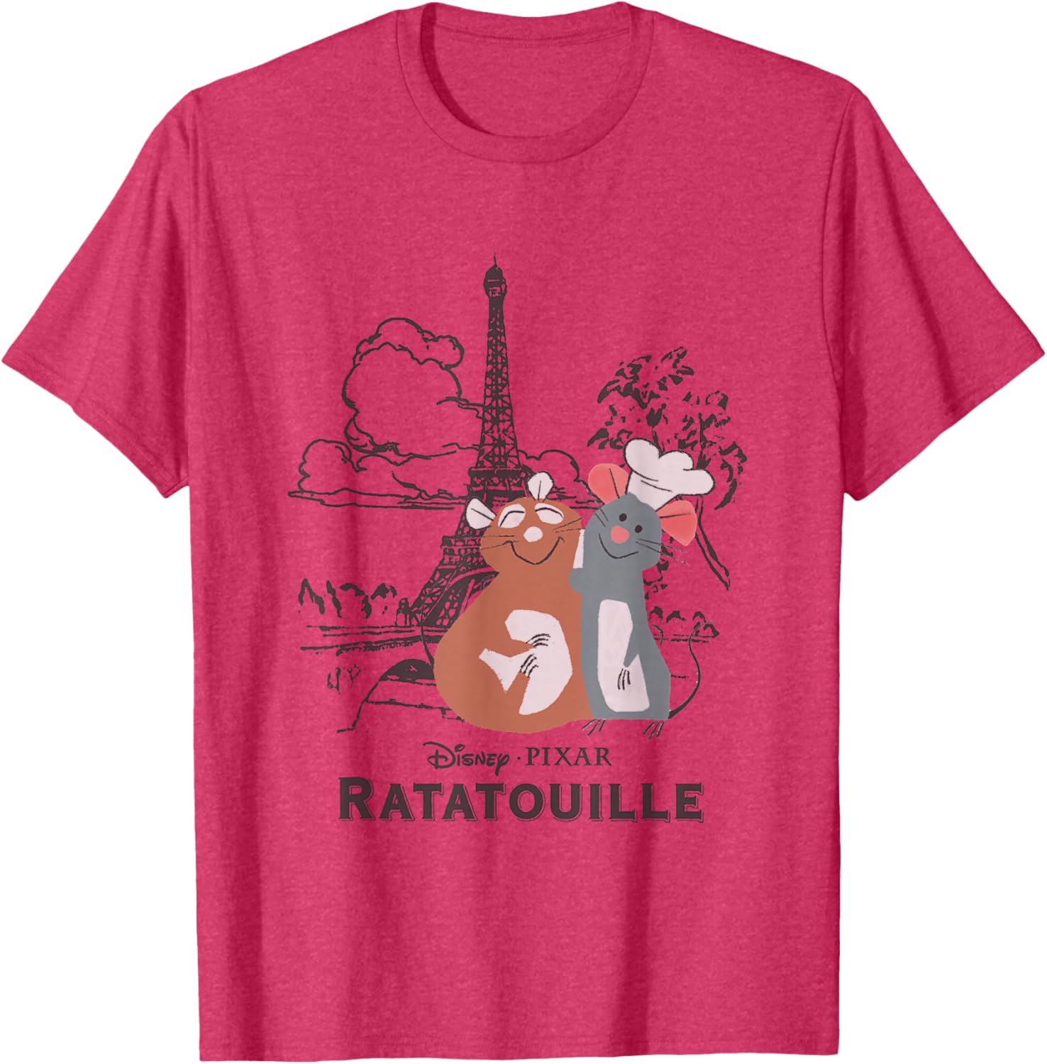 Cute Ratatouille Remy & Emile Paris Hug T-Shirt for Disney Fans - 1