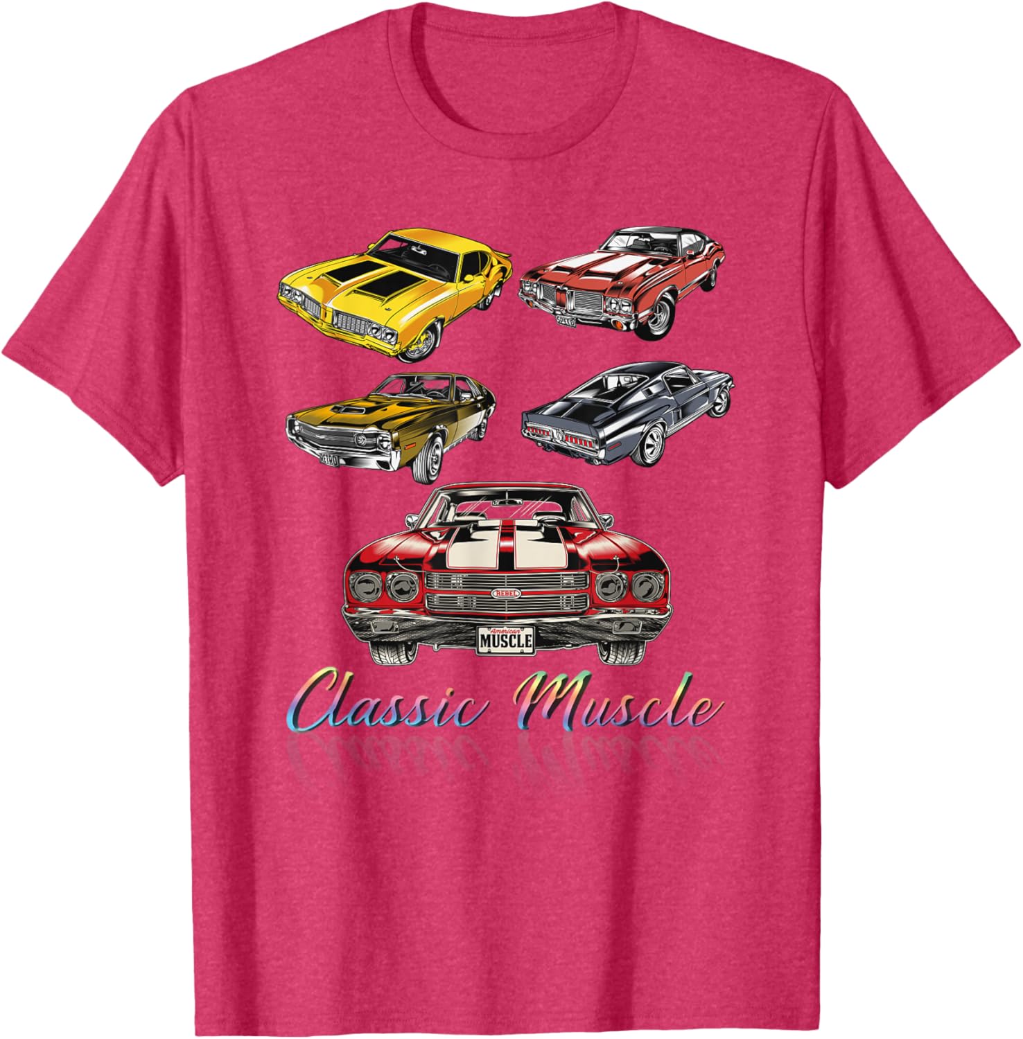 American Muscle Cars Classic Novelty T-Shirt for Car Enthusiasts - 5