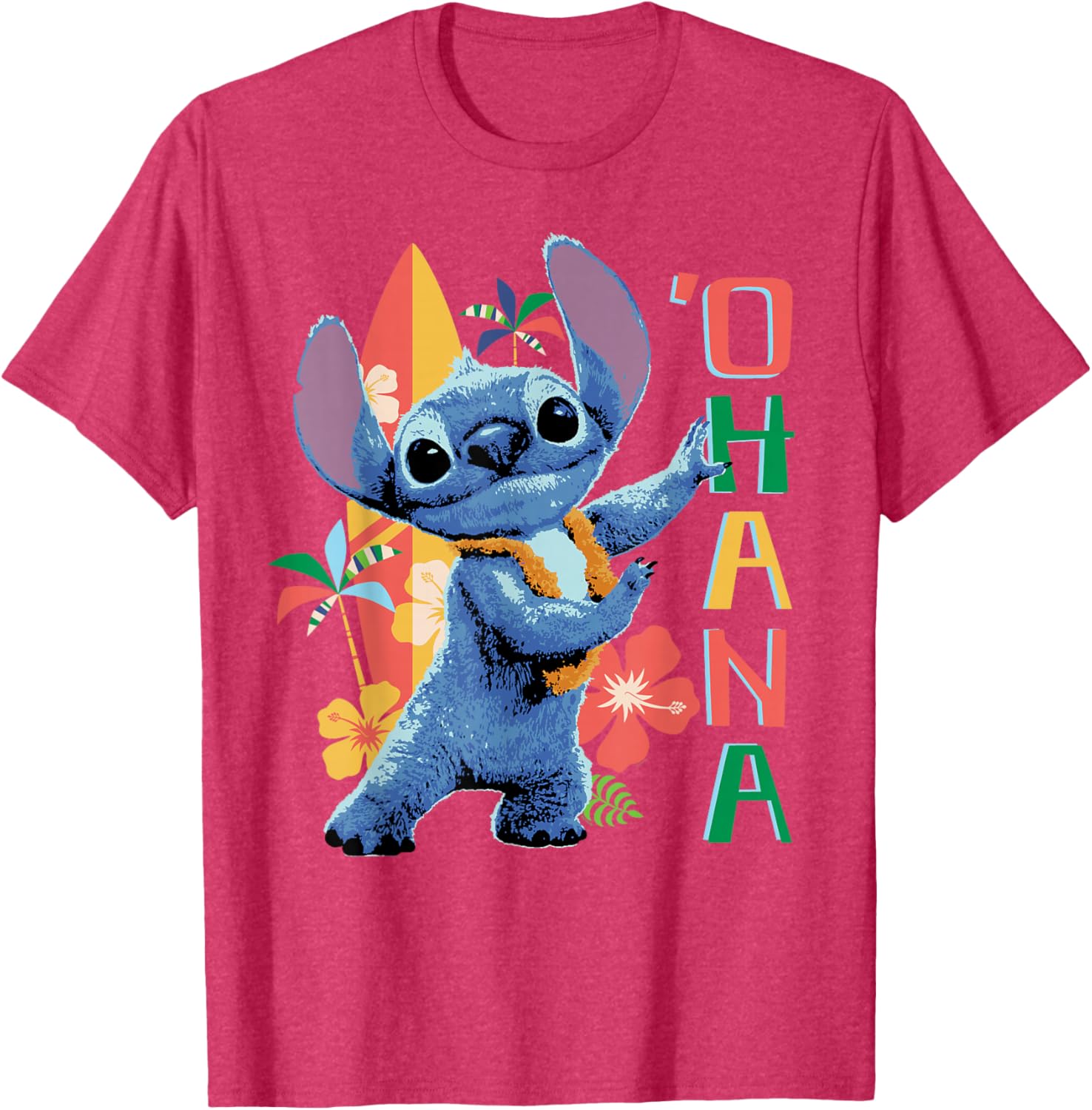 Disney Lilo & Stitch Ohana Hula Beach T-Shirt for Fun Summer Days - 25