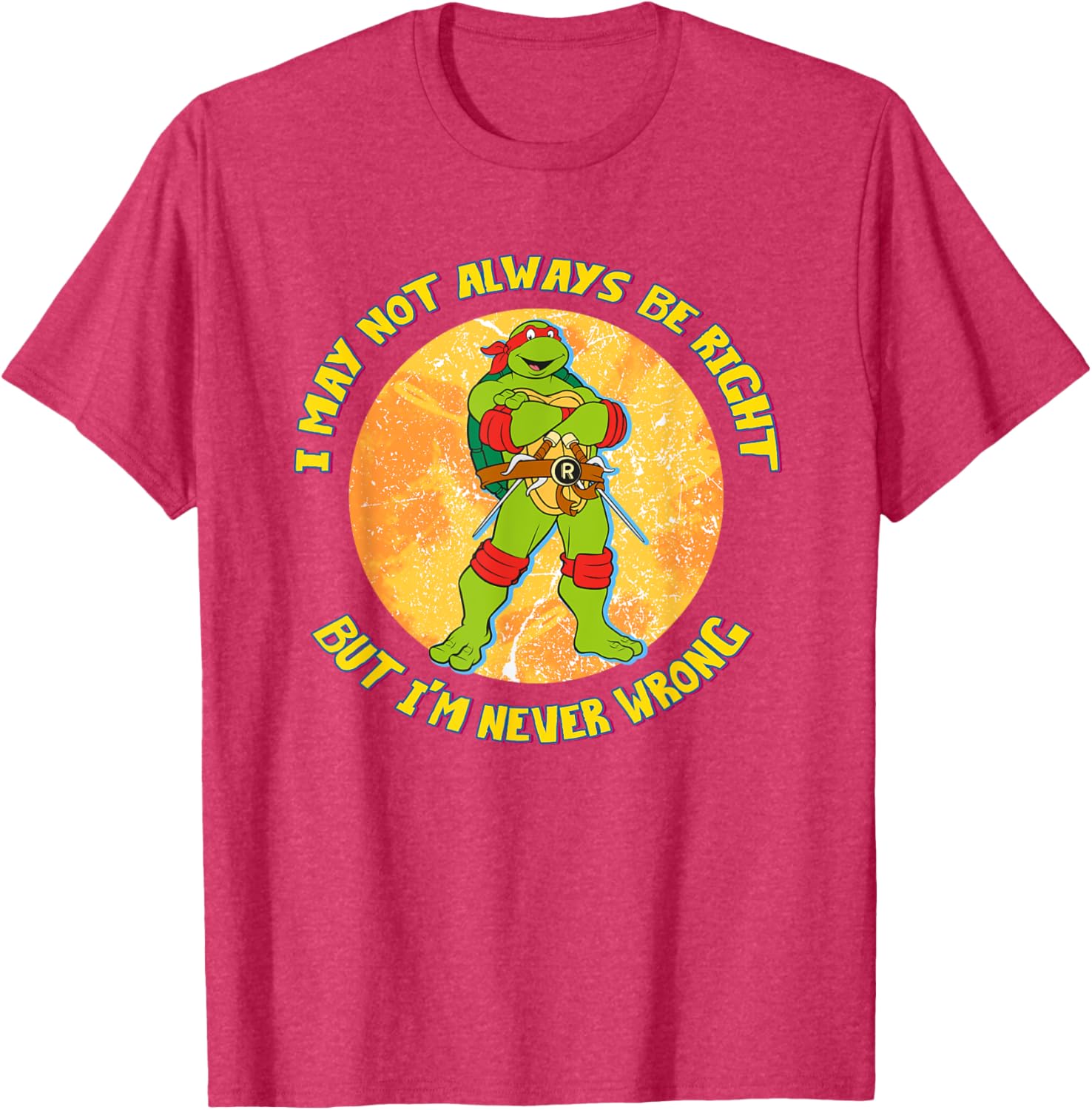 Mademark Teenage Mutant Ninja Turtles Raphael Never Wrong T-Shirt - 12