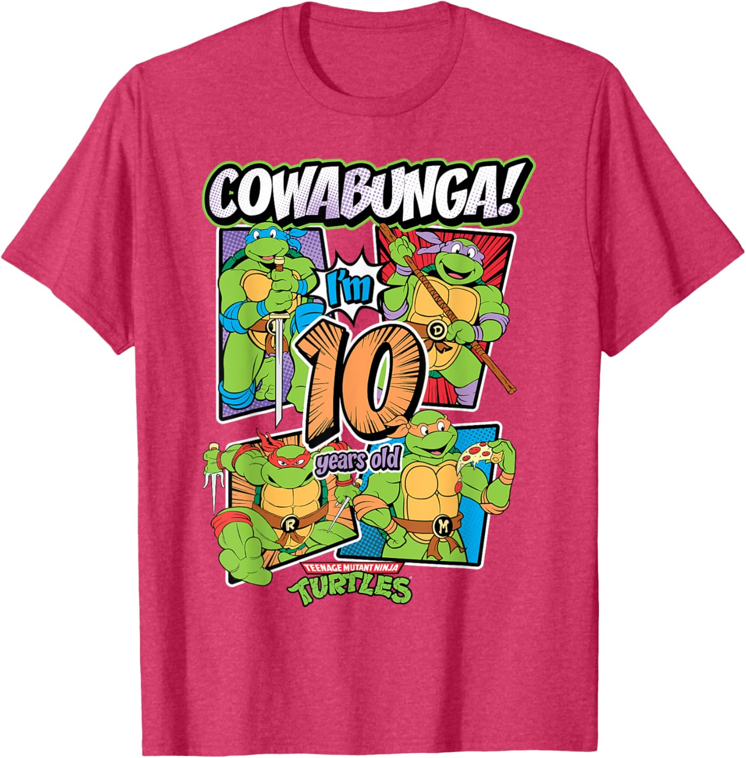 Cowabunga I'm 10 Years Old TMNT T-Shirt for Kids - Fun Birthday Apparel - 3