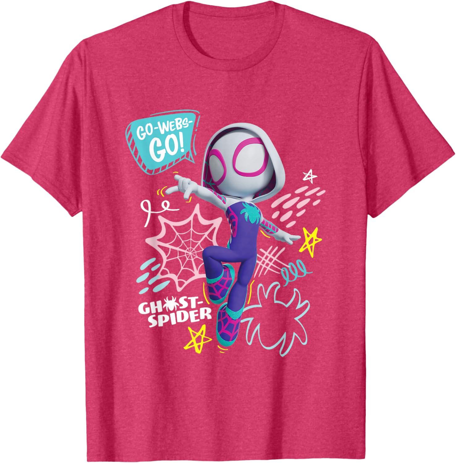 Marvel Spidey Ghost-Spider Go Webs T-Shirt for Kids and Fans - 11