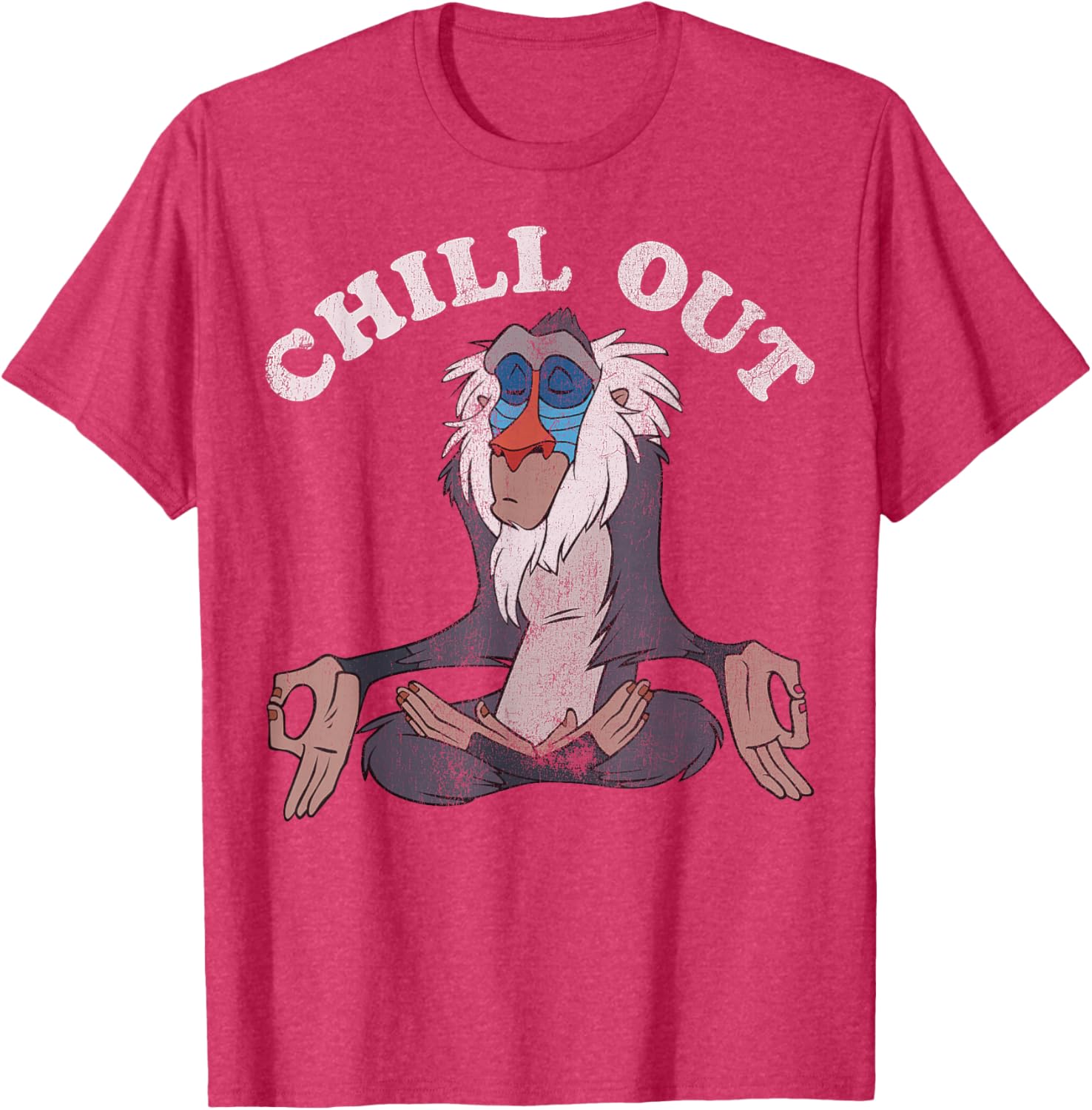 Disney Lion King Rafiki Chill Out Meditation T-Shirt for Relaxation - 7