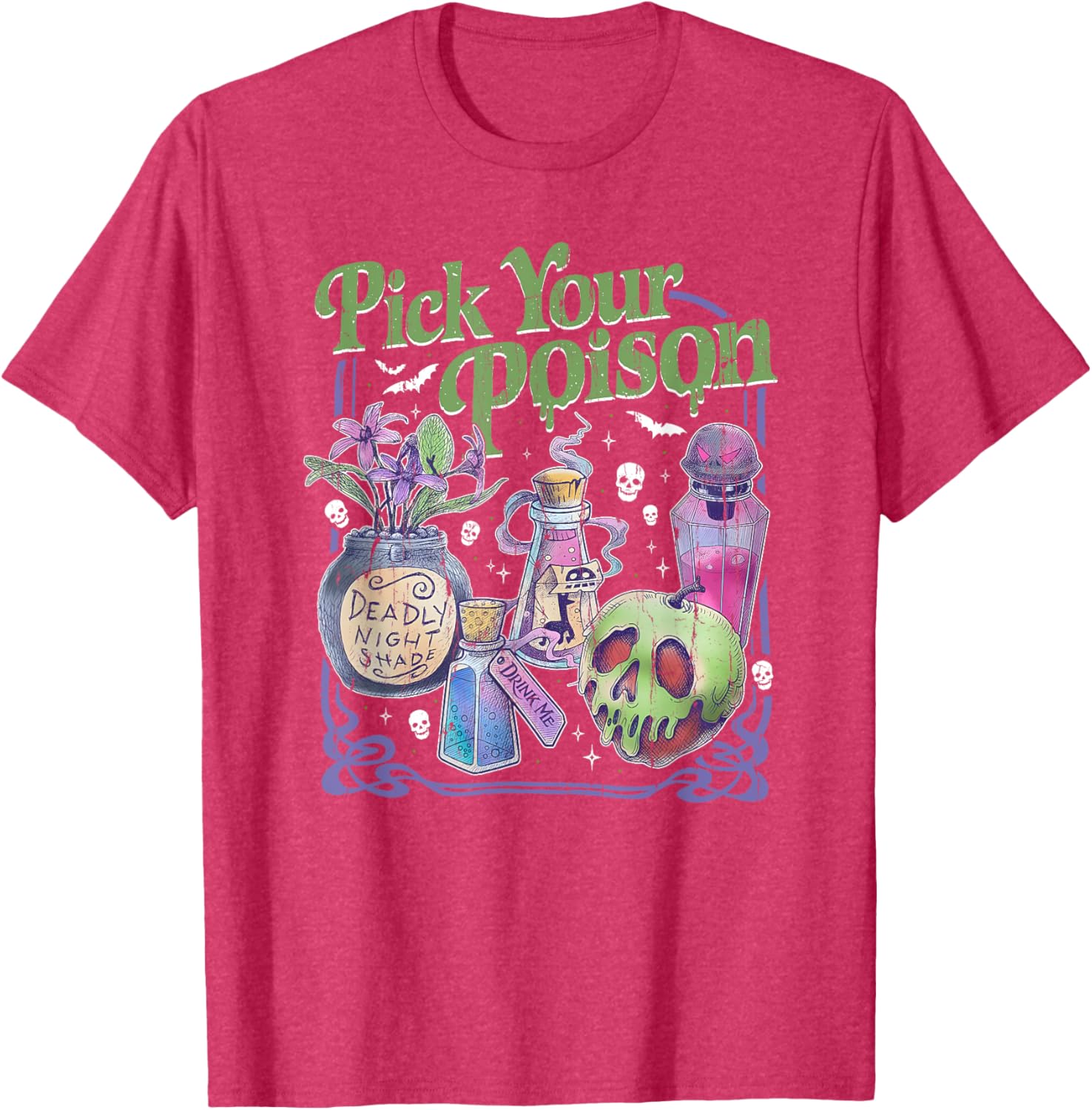 Vintage Princess Halloween T-Shirt for Women - Pick Your Poison Design - 15