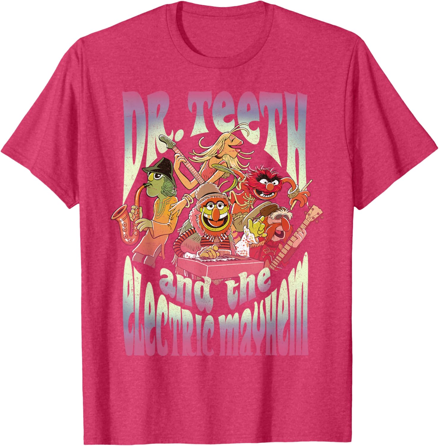 Disney Muppets Dr. Teeth Electric Mayhem T-Shirt Fun Graphic Tee - 7