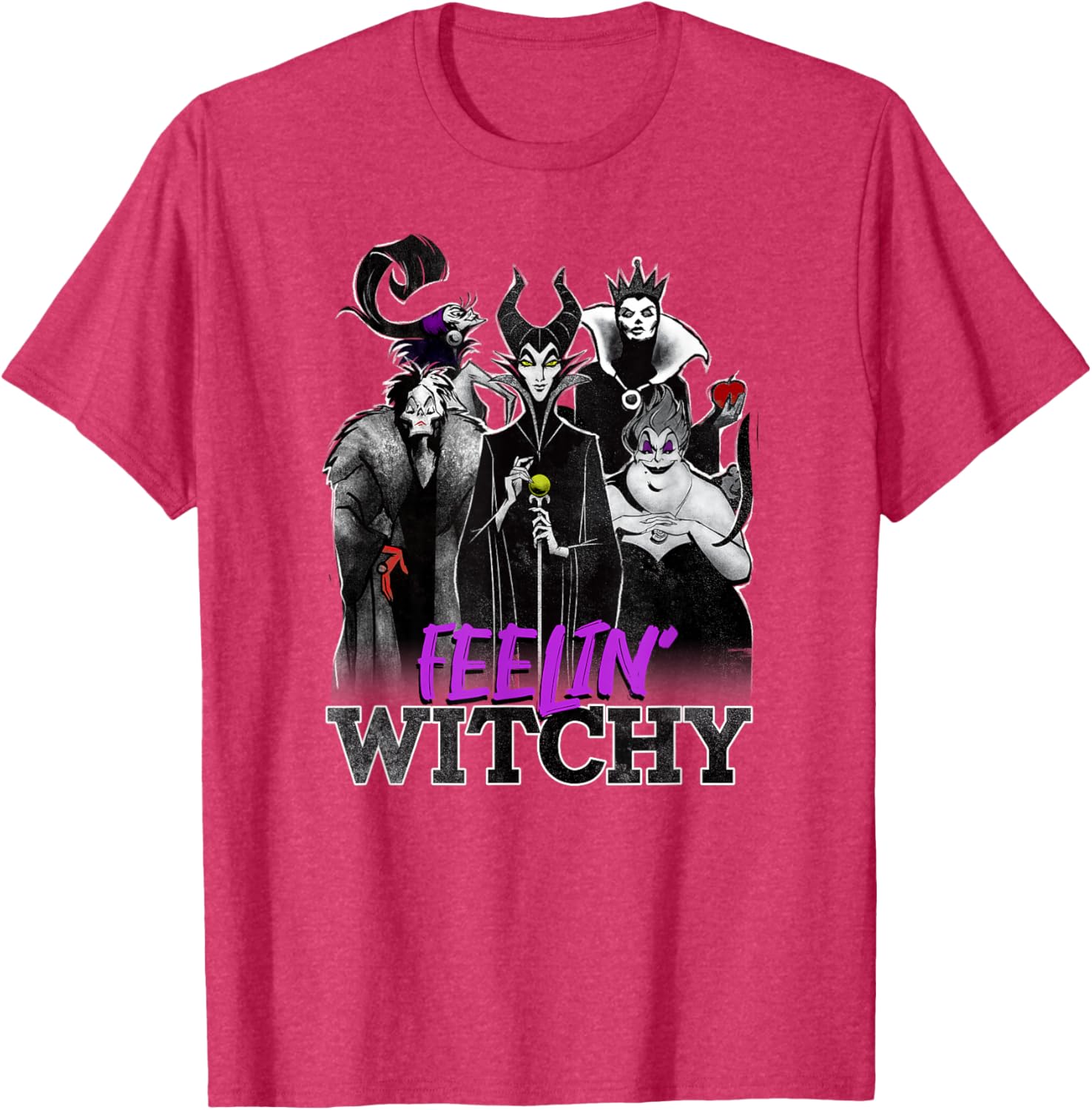 Disney Villains Halloween Witchy Group Shot T-Shirt for Spooky Style - 3
