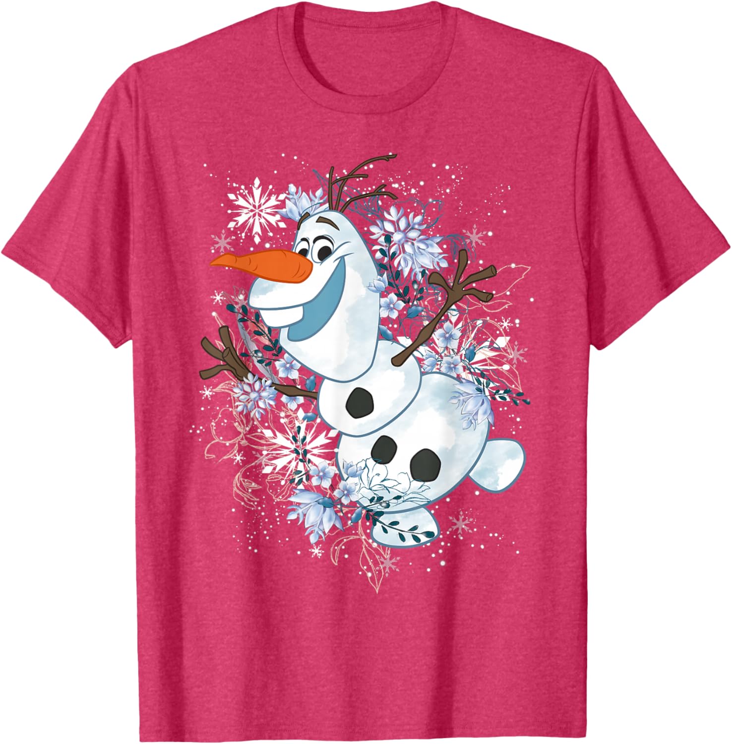 Disney Frozen Olaf Dancing Snowflakes Graphic T-Shirt for Kids and Adults - 9