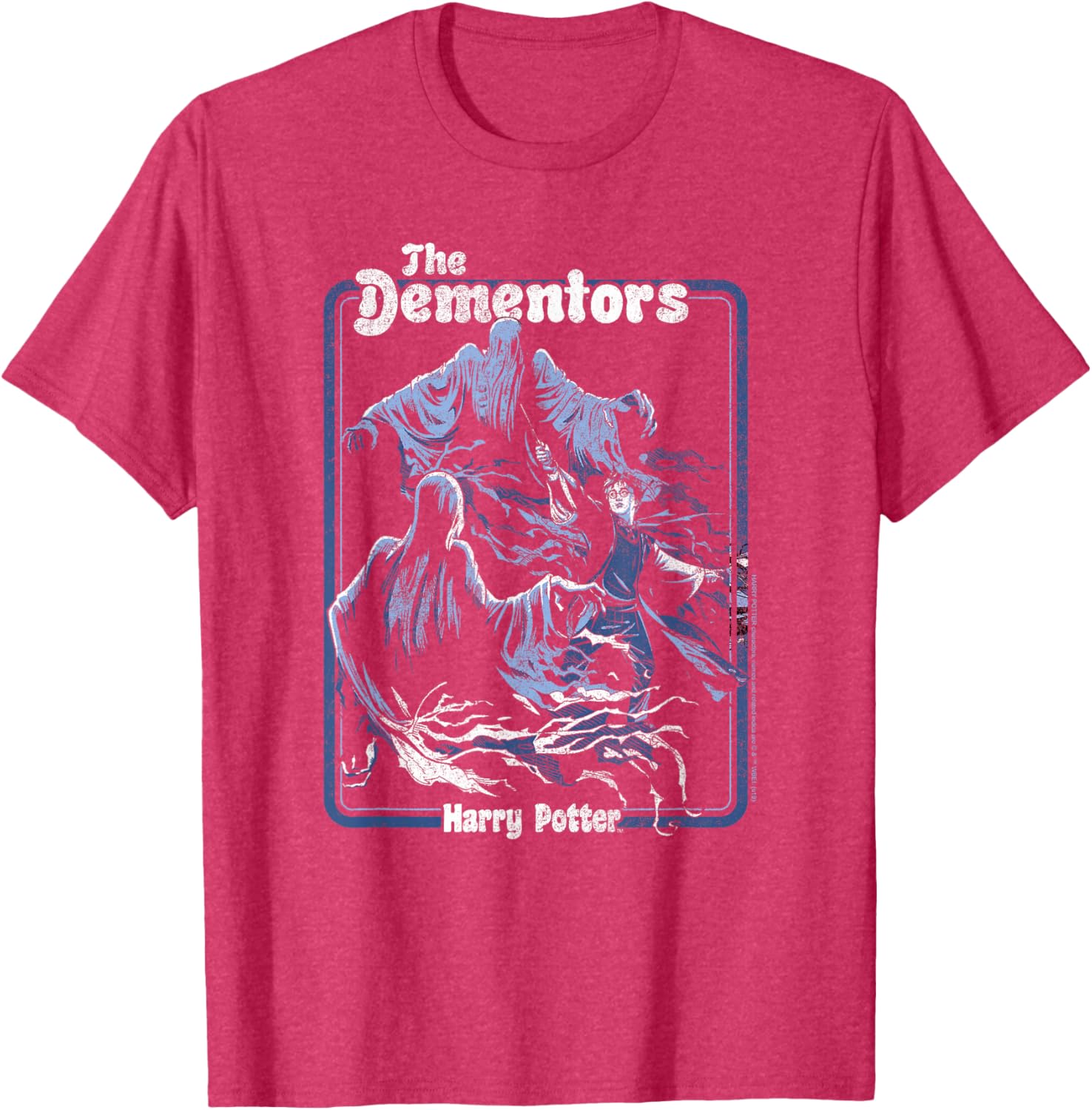 Harry Potter Dementors Kiss Vintage T-Shirt Black Classic Fit Crew Neck - 5