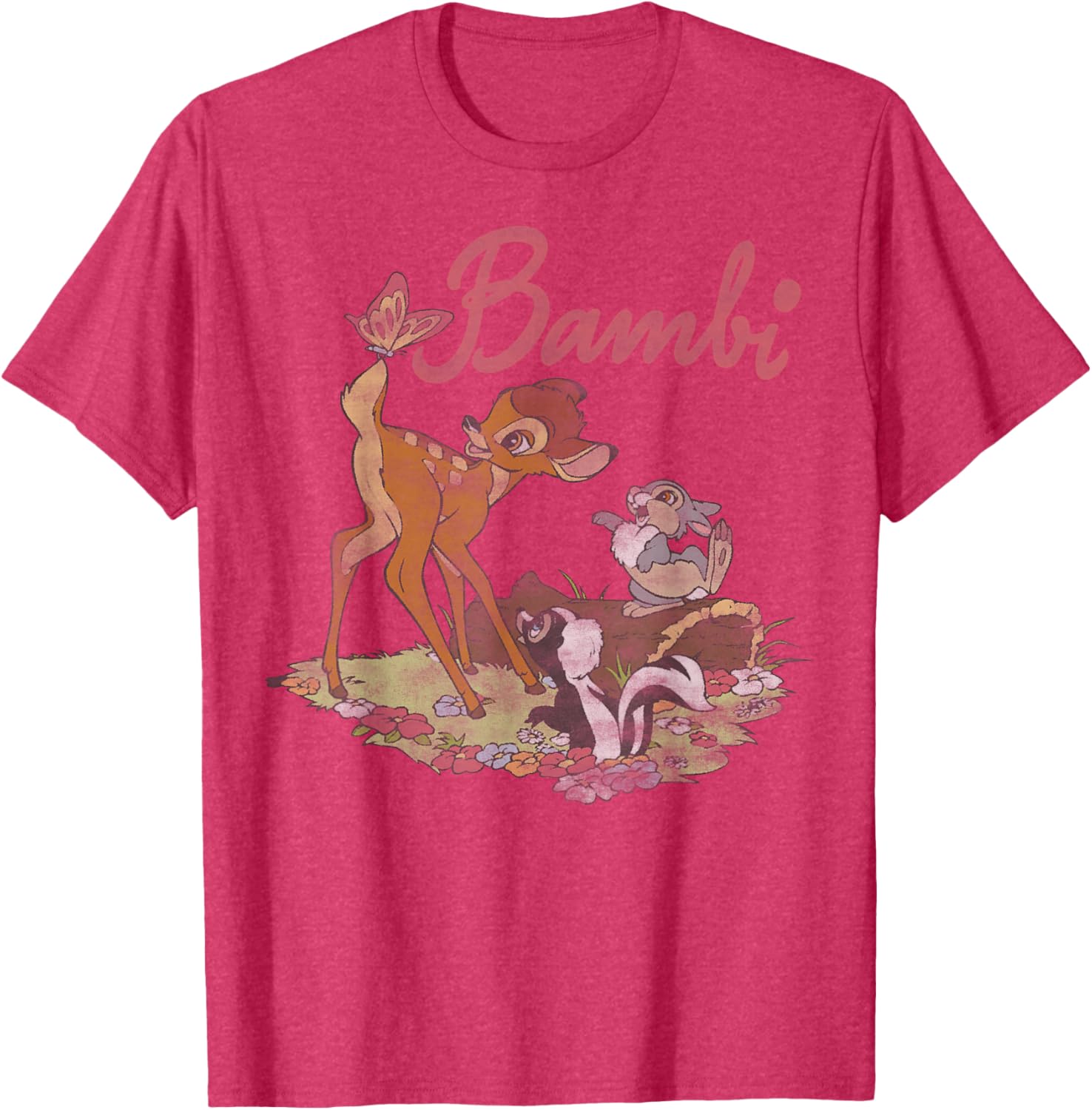 Disney Bambi Group Shot Logo T-Shirt for Kids and Adults - Cute Design - 4