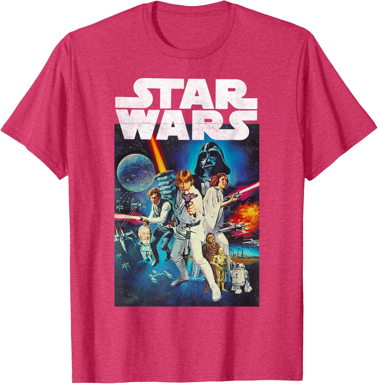 Star Wars Vintage Cast Poster T-Shirt for Disney Fans and Collectors - 8