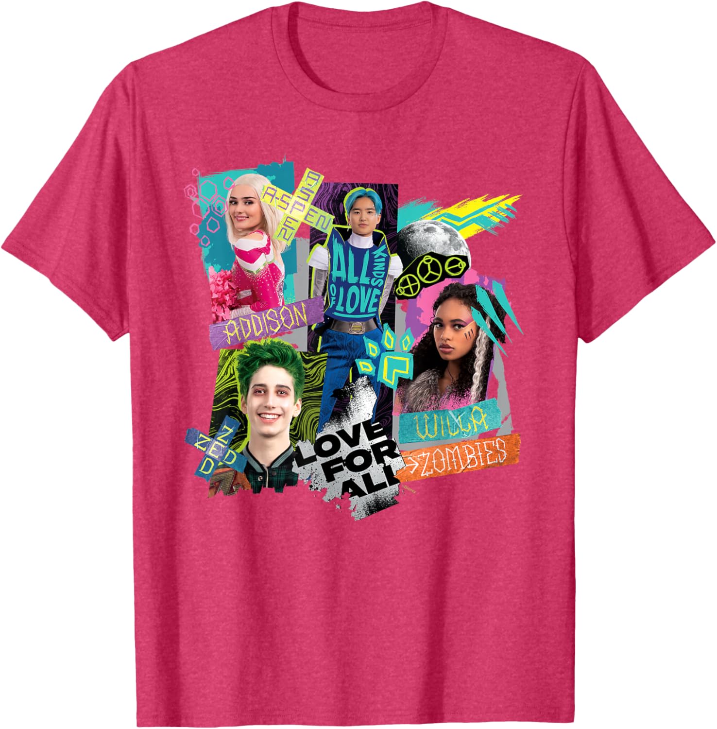 Disney Channel Zombies 3 Love for All T-Shirt for Kids and Teens - 8