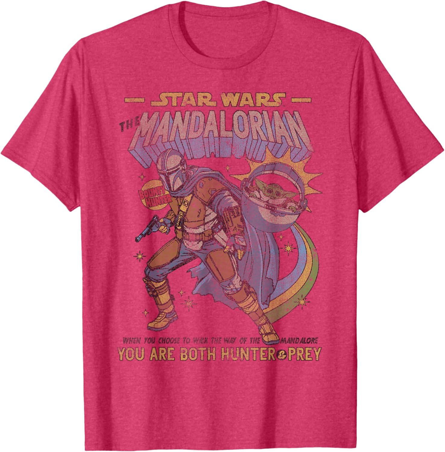 Mandalorian Comic Poster T-Shirt for Star Wars Fans - Stylish Tee Design - 7