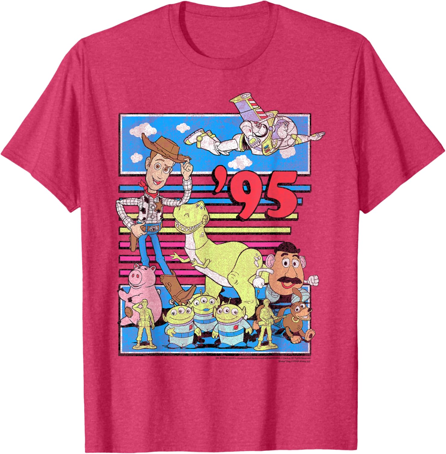 Disney Pixar Toy Story 95 Retro Colorful T-Shirt for Fans and Collectors - 11