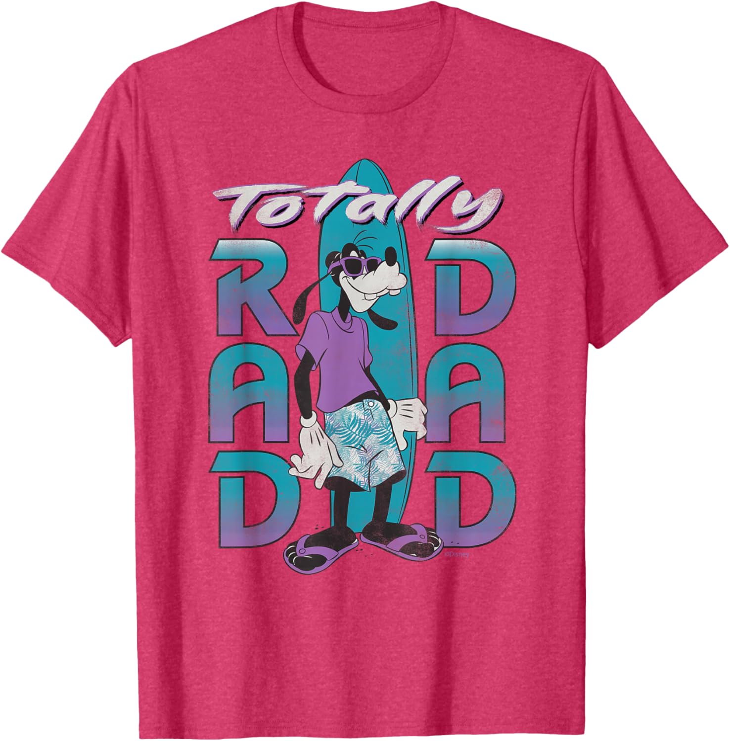 Disney Goofy Totally Rad Dad Surfing Distressed T-Shirt for Father's Day - 10