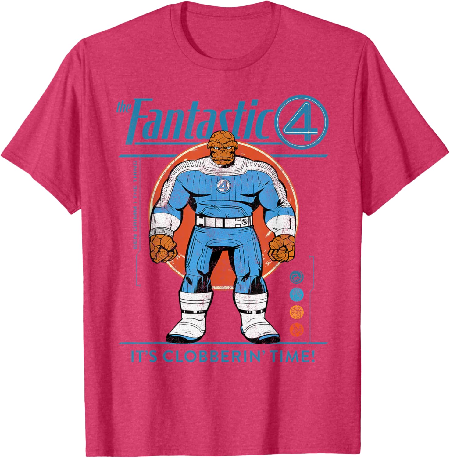 Marvel Fantastic Four The Thing Retro T-Shirt for Fans of Classic Comics - 3