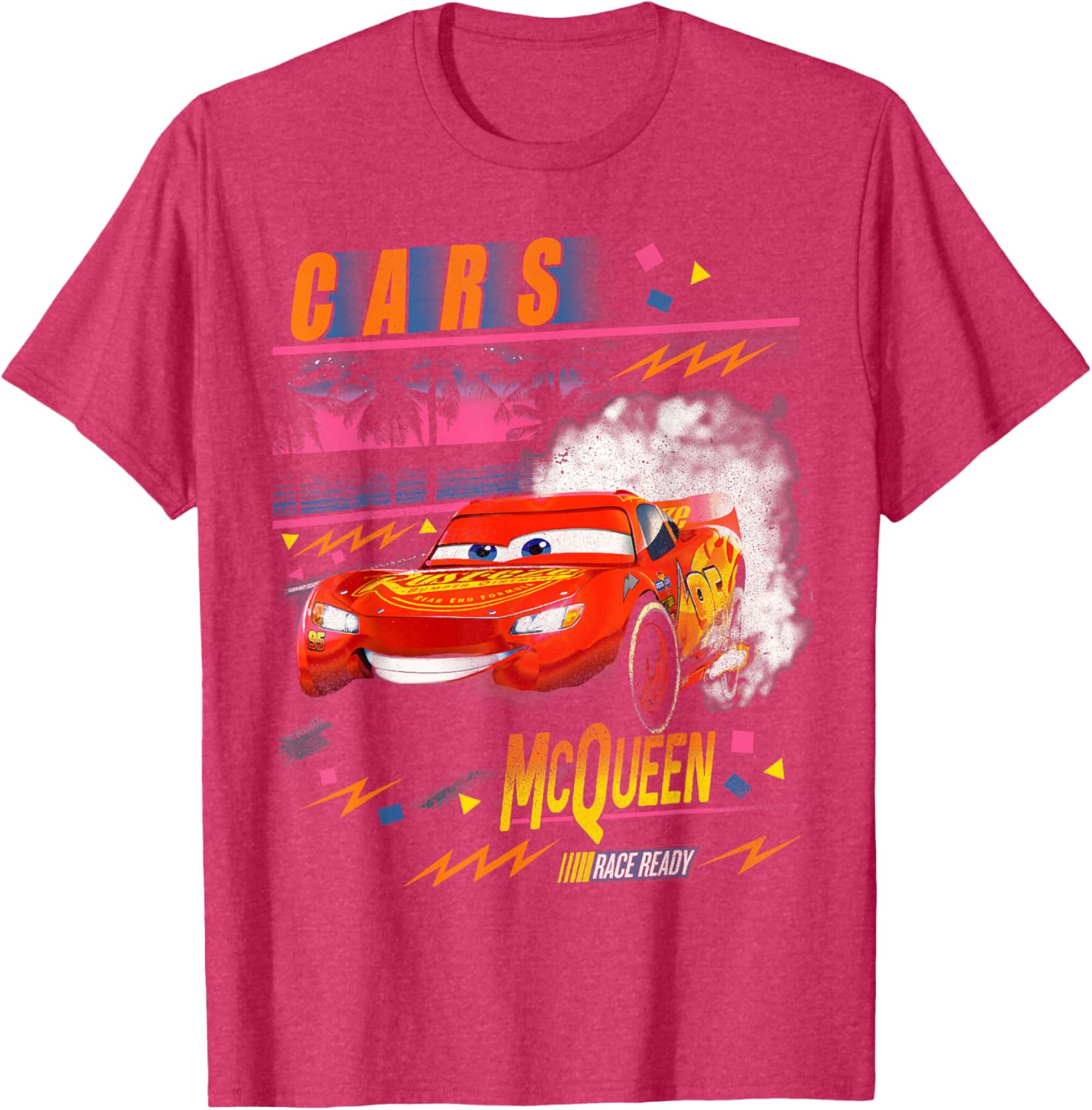 Disney Pixar Cars Lightning McQueen Sunset Palm Tree T-Shirt for Kids - 3