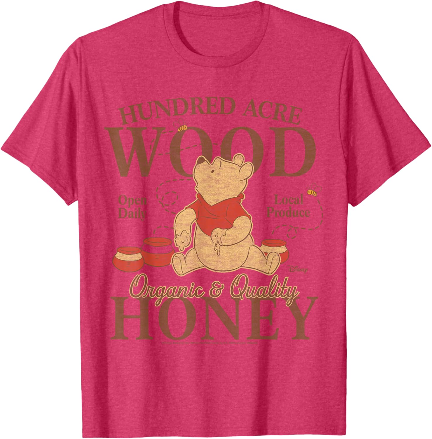Winnie The Pooh Organic Honey T-Shirt for Kids in Hundred Acre Wood - 8