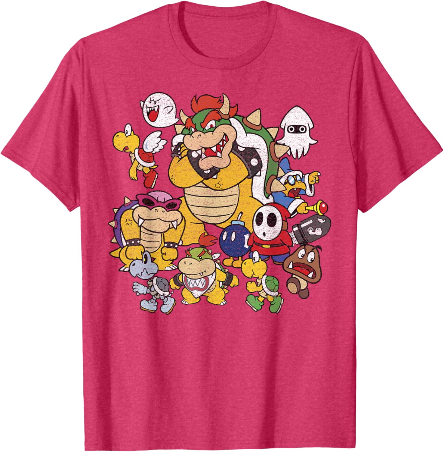 Nintendo Super Mario Bowser Enemy Group Shot T-Shirt for Fans and Gamers - 4
