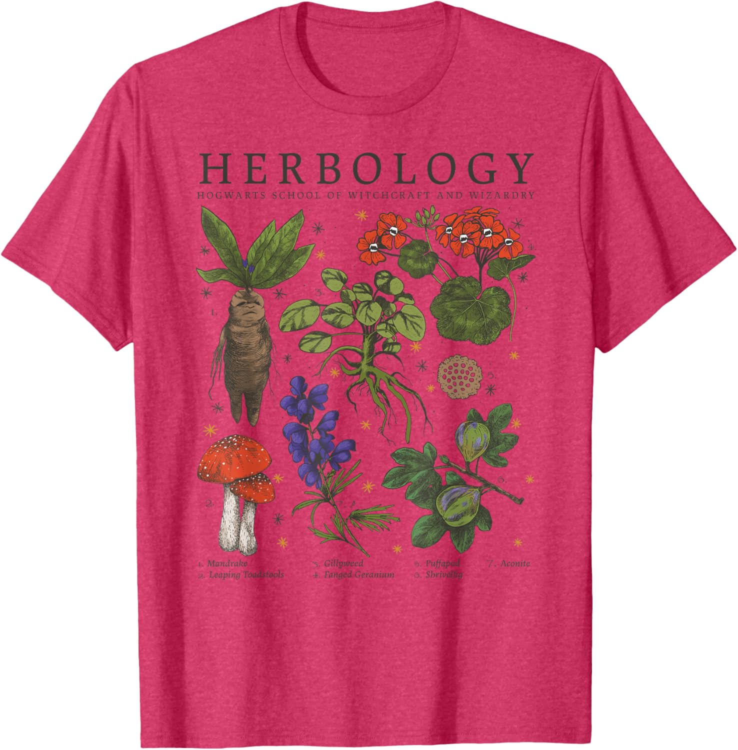 Harry Potter Herbology Vintage Textbook T-Shirt for Plant Lovers - 11