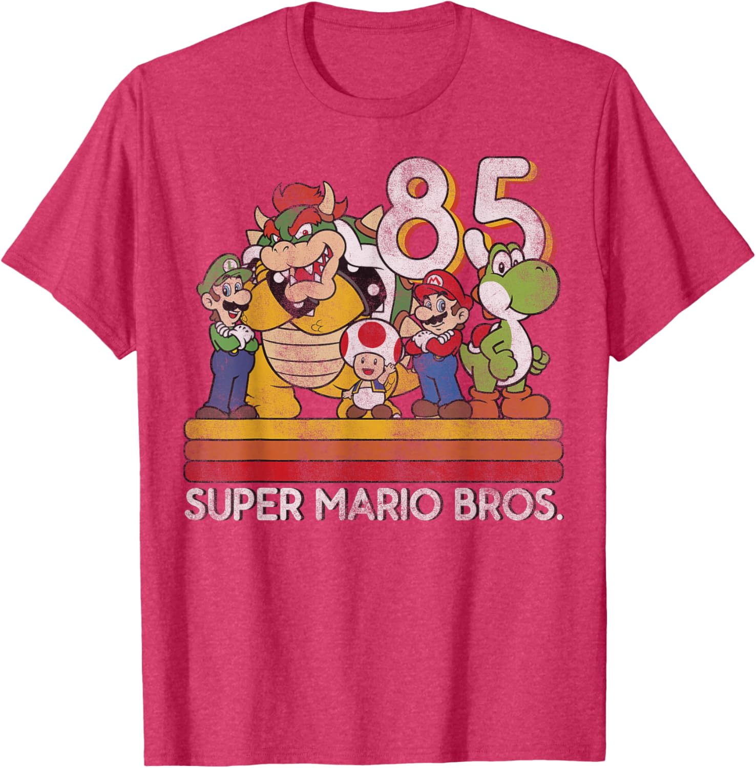 Nintendo Super Mario Retro Character T-Shirt for Gaming Fans - 9