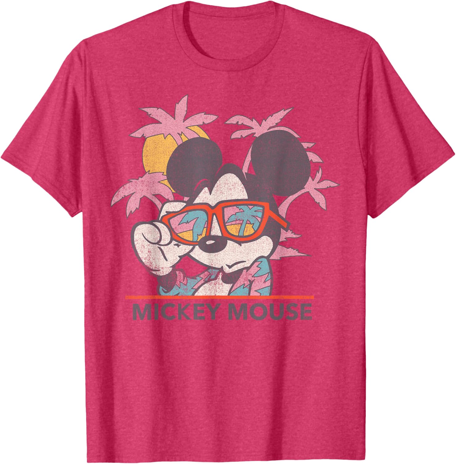 Disney Mickey Mouse Tropical Portrait T-Shirt for Fun Summer Style - 4
